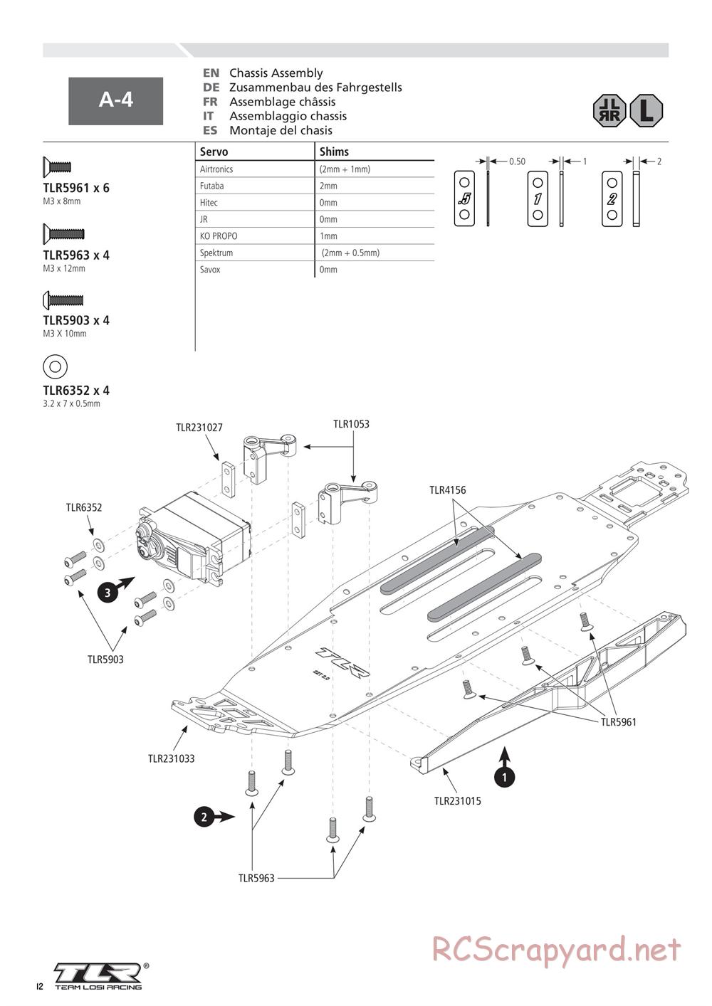 Team Losi - 22T 2.0 Race - Manual - Page 12