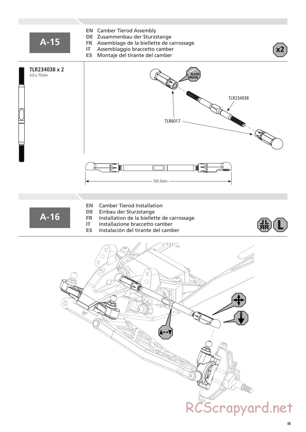 Team Losi - 22T 2.0 Race - Manual - Page 19