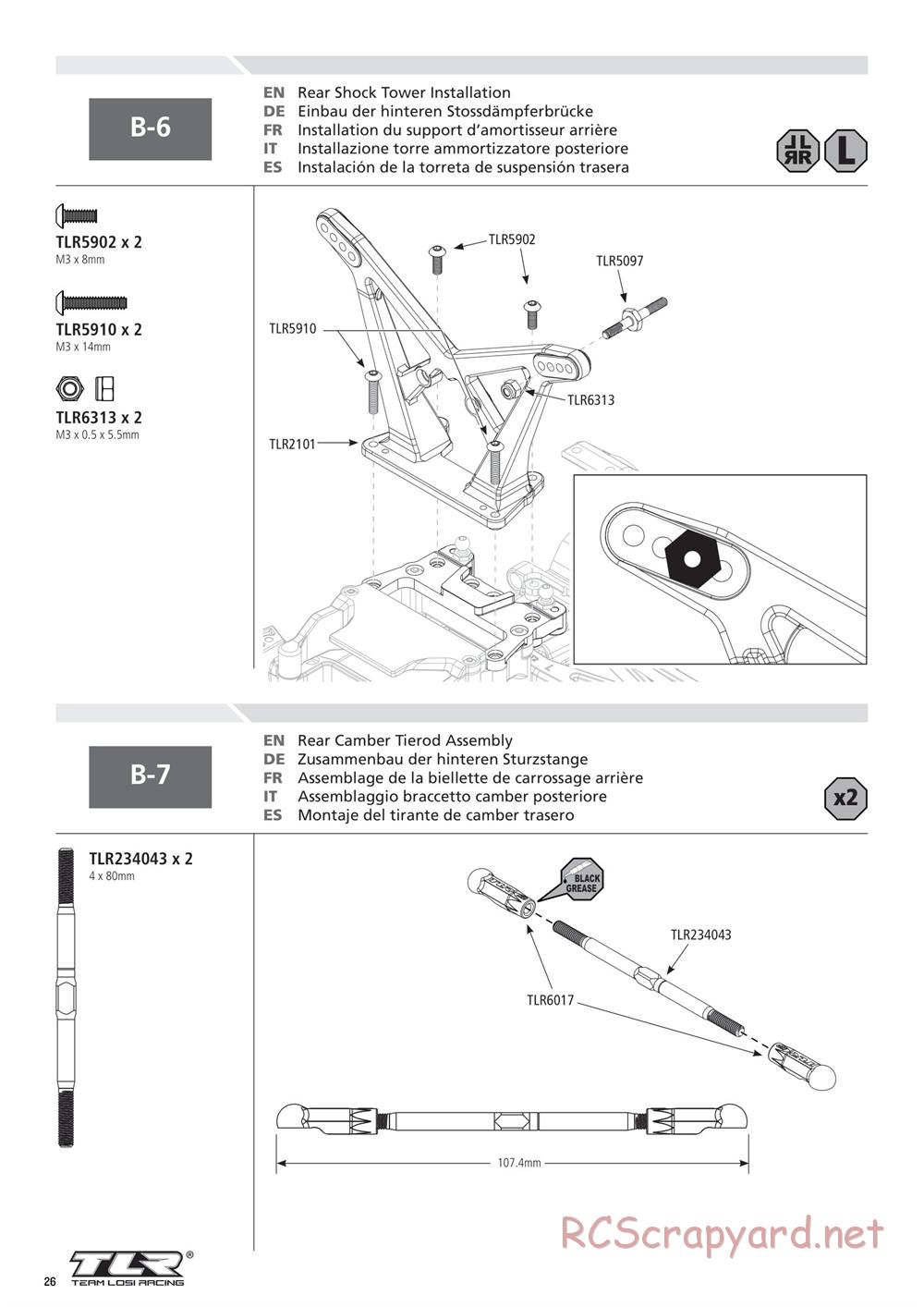 Team Losi - 22T 2.0 Race - Manual - Page 26