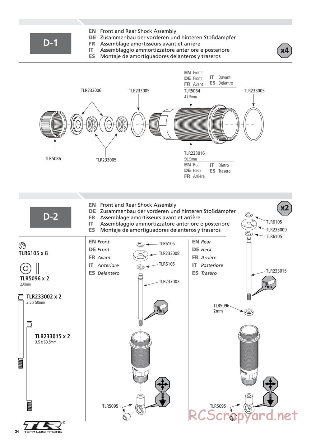 Team Losi - 22T 2.0 Race - Manual - Page 34