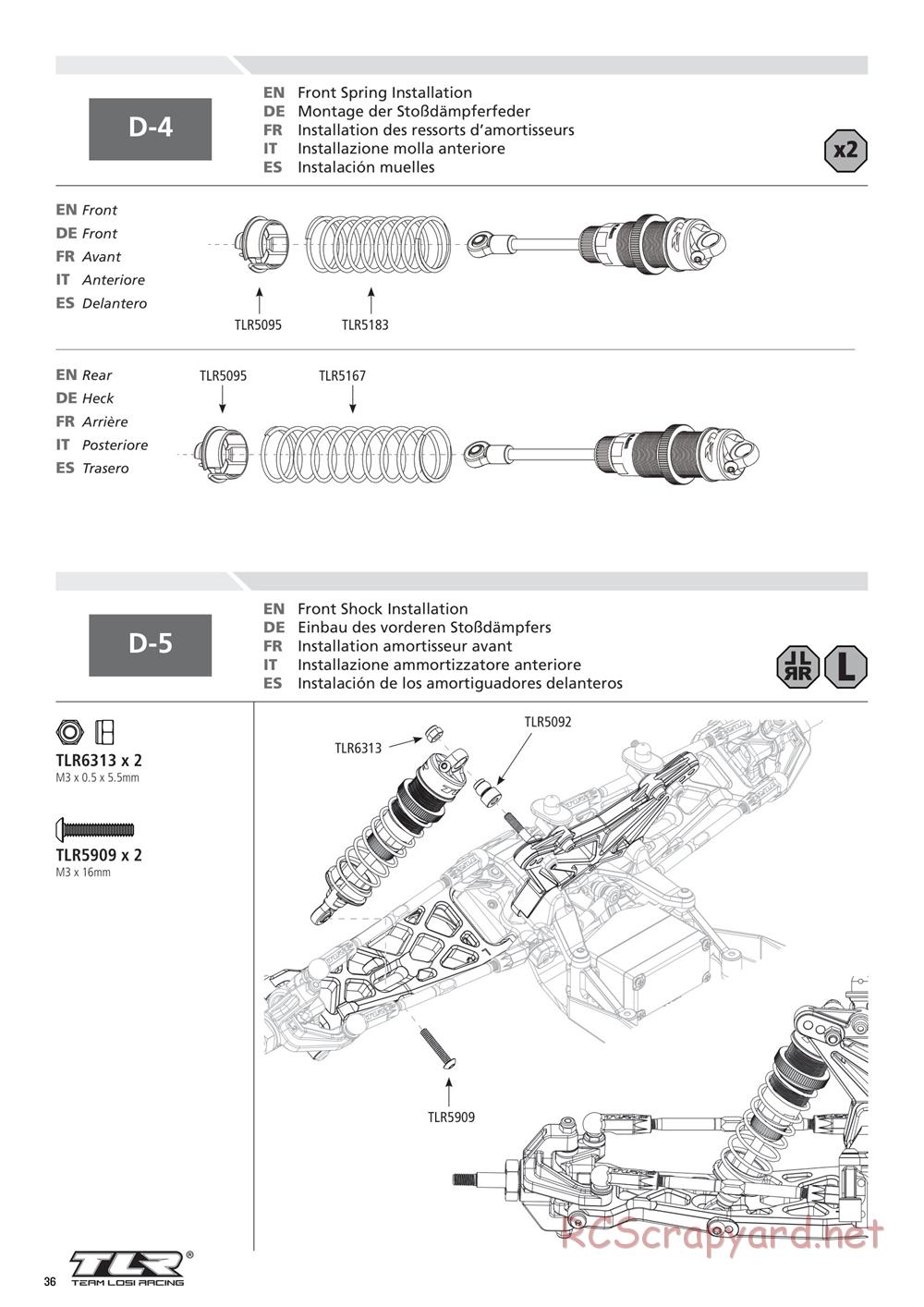 Team Losi - 22T 2.0 Race - Manual - Page 36