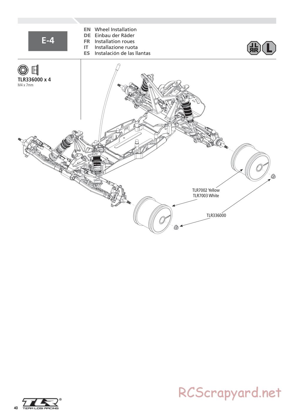 Team Losi - 22T 2.0 Race - Manual - Page 40