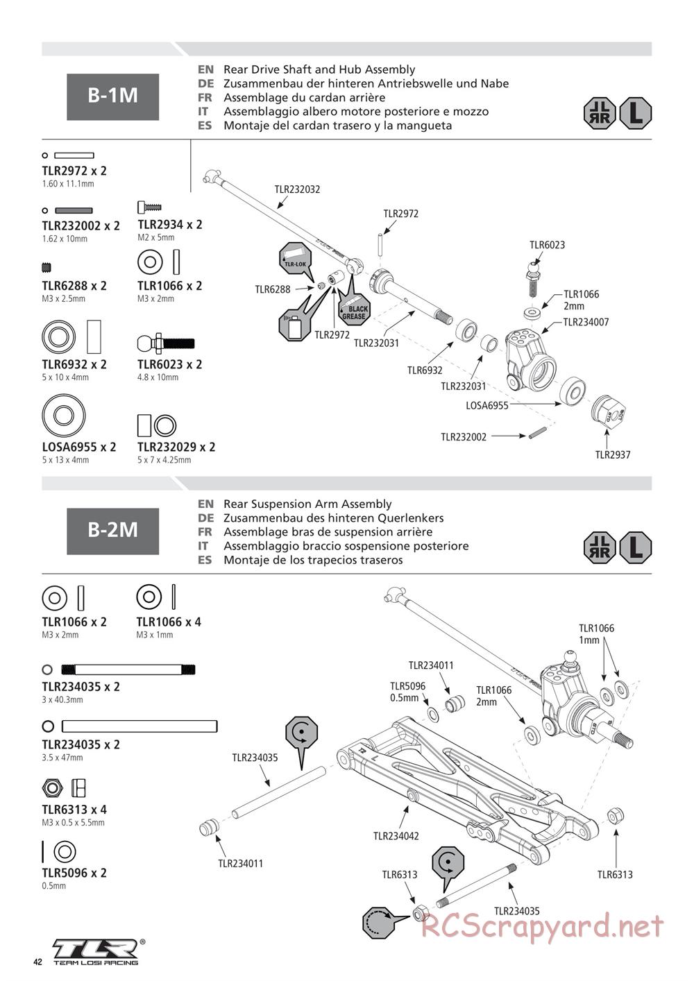 Team Losi - 22T 2.0 Race - Manual - Page 42