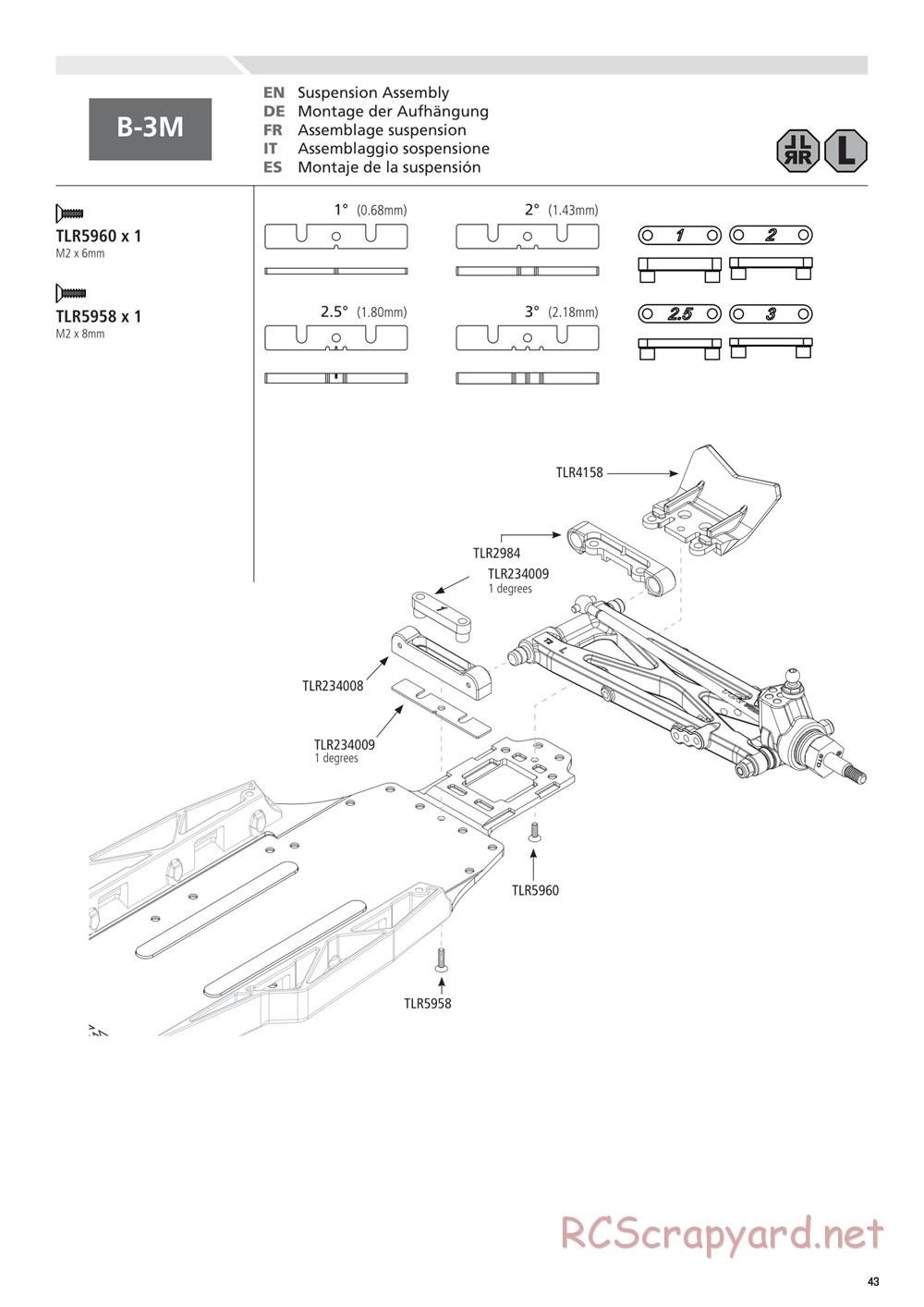 Team Losi - 22T 2.0 Race - Manual - Page 43