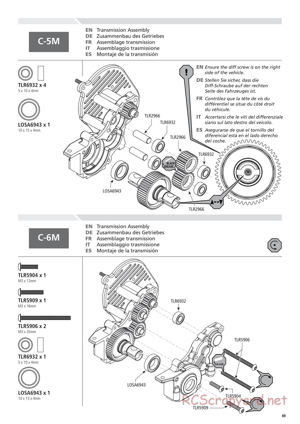 Team Losi - 22T 2.0 Race - Manual - Page 49