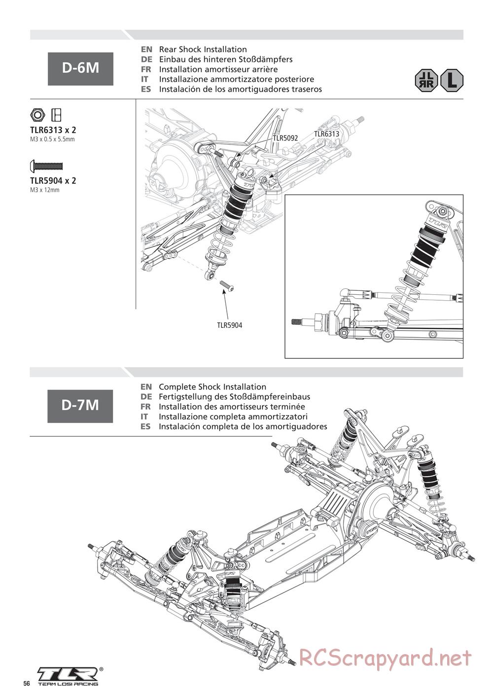 Team Losi - 22T 2.0 Race - Manual - Page 56