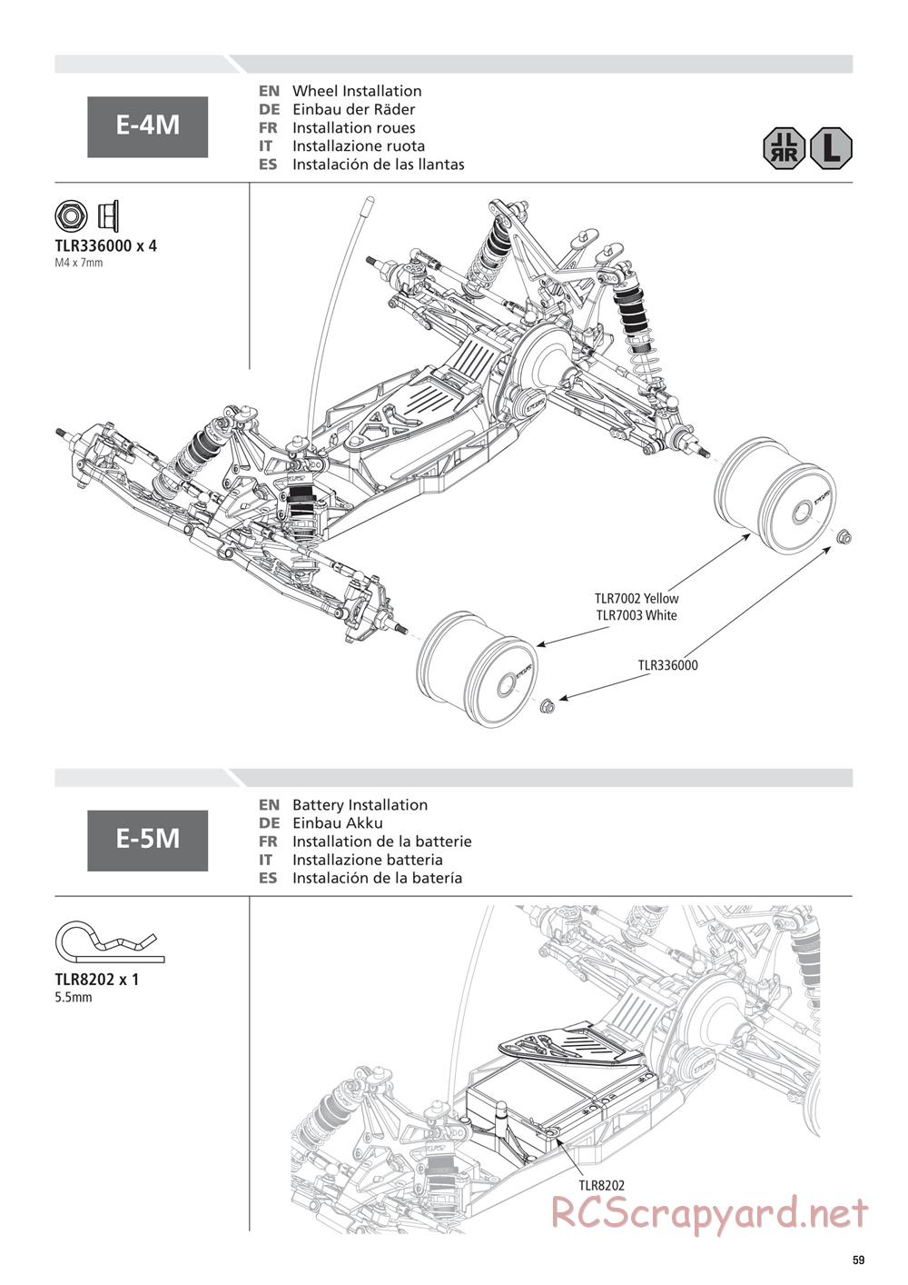 Team Losi - 22T 2.0 Race - Manual - Page 59