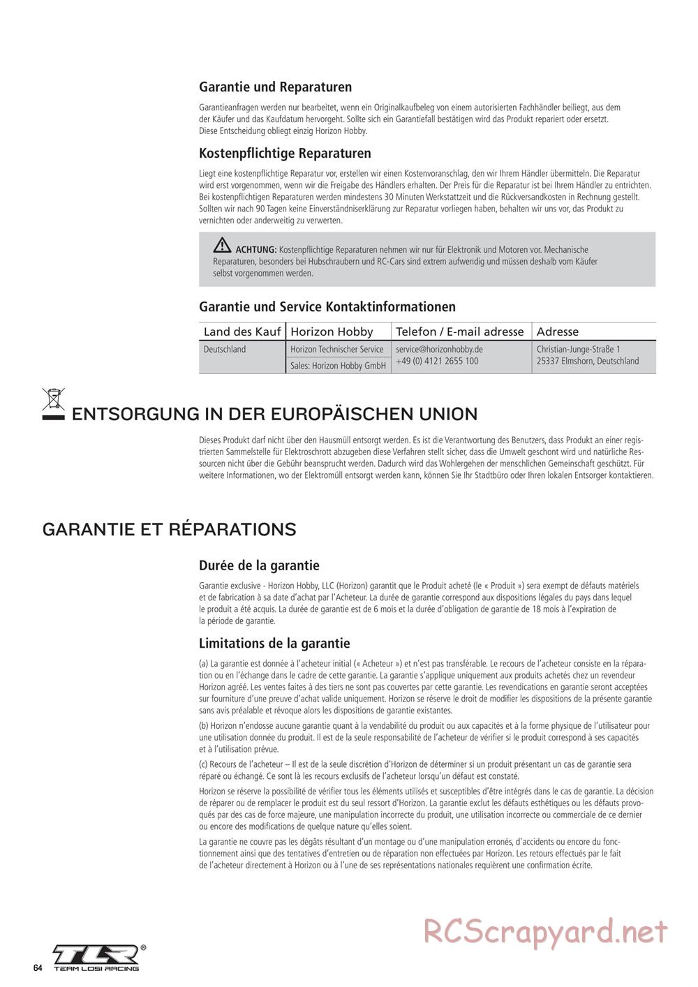 Team Losi - 22T 2.0 Race - Manual - Page 64