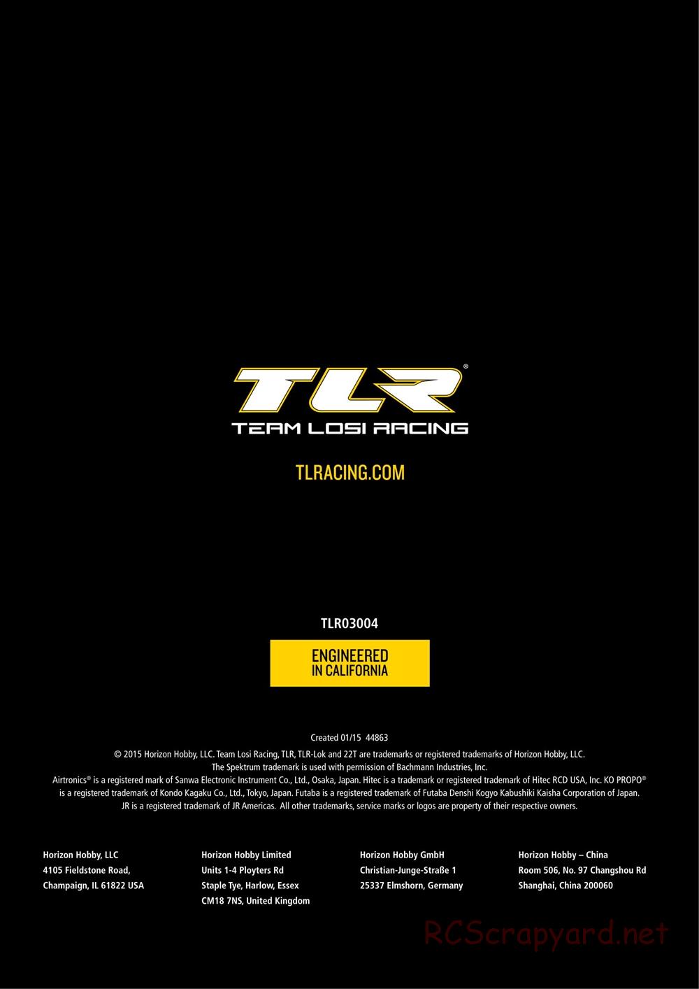 Team Losi - 22T 2.0 Race - Manual - Page 84