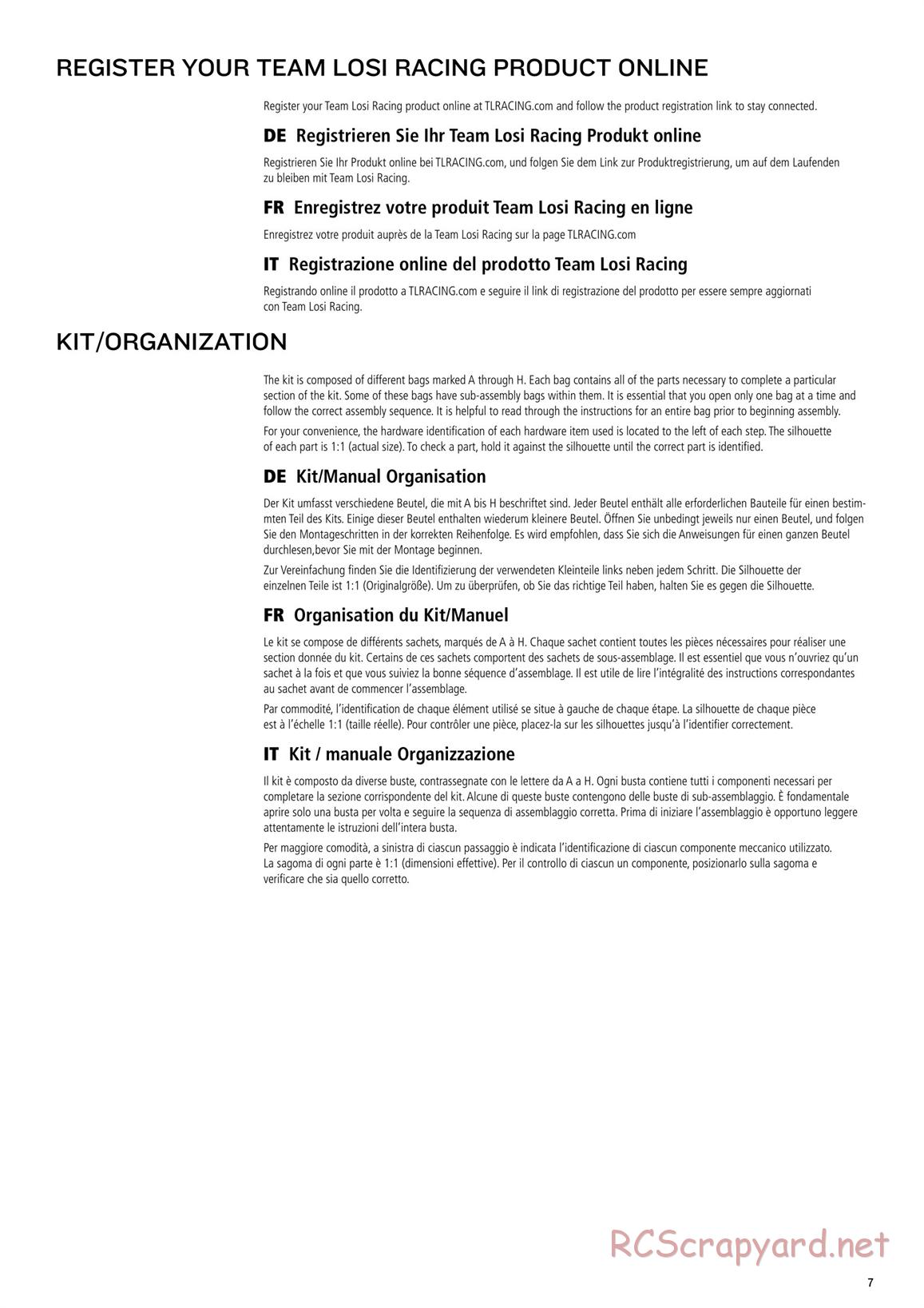 Team Losi - TLR 22-4 - Manual - Page 7