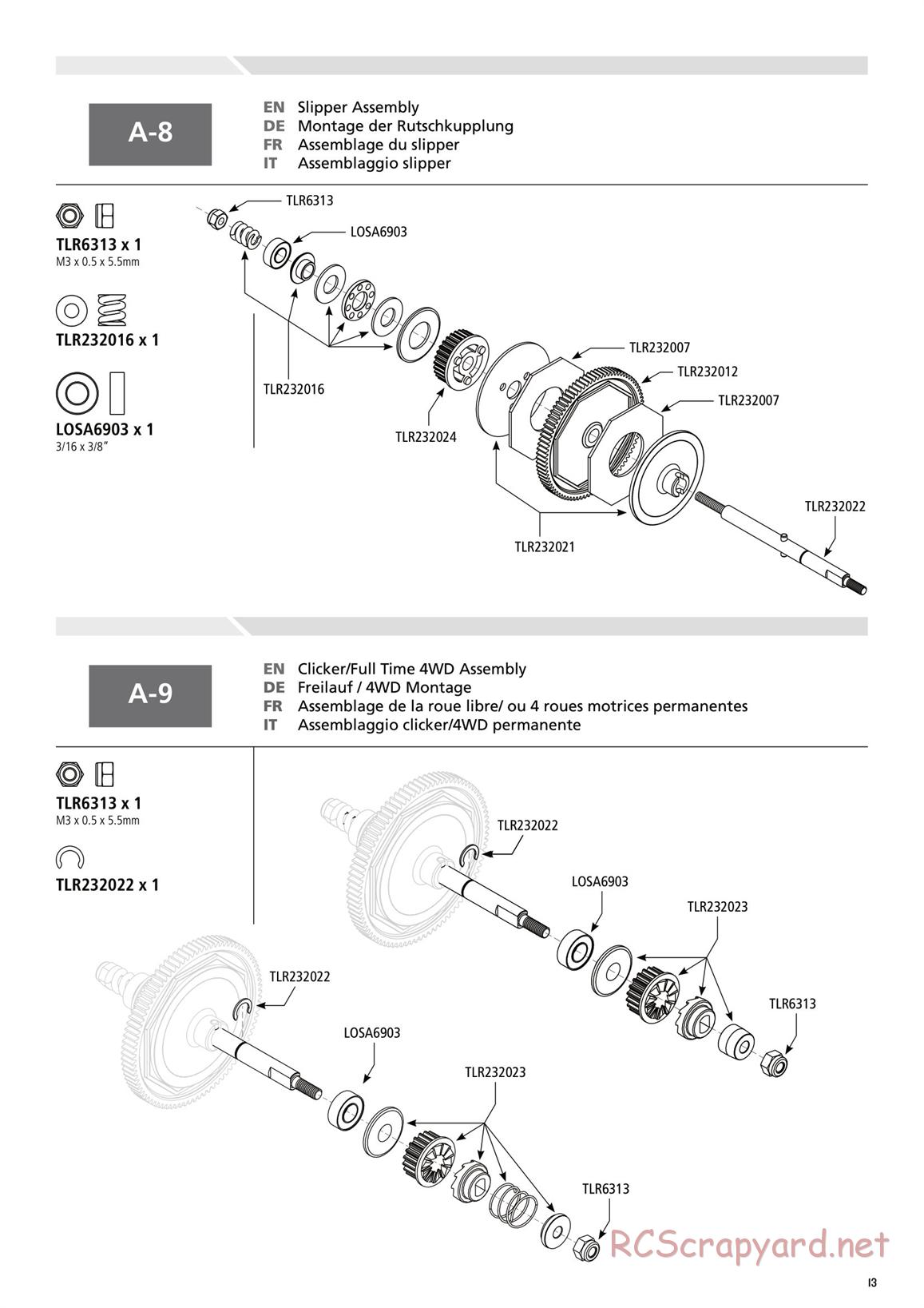 Team Losi - TLR 22-4 - Manual - Page 13