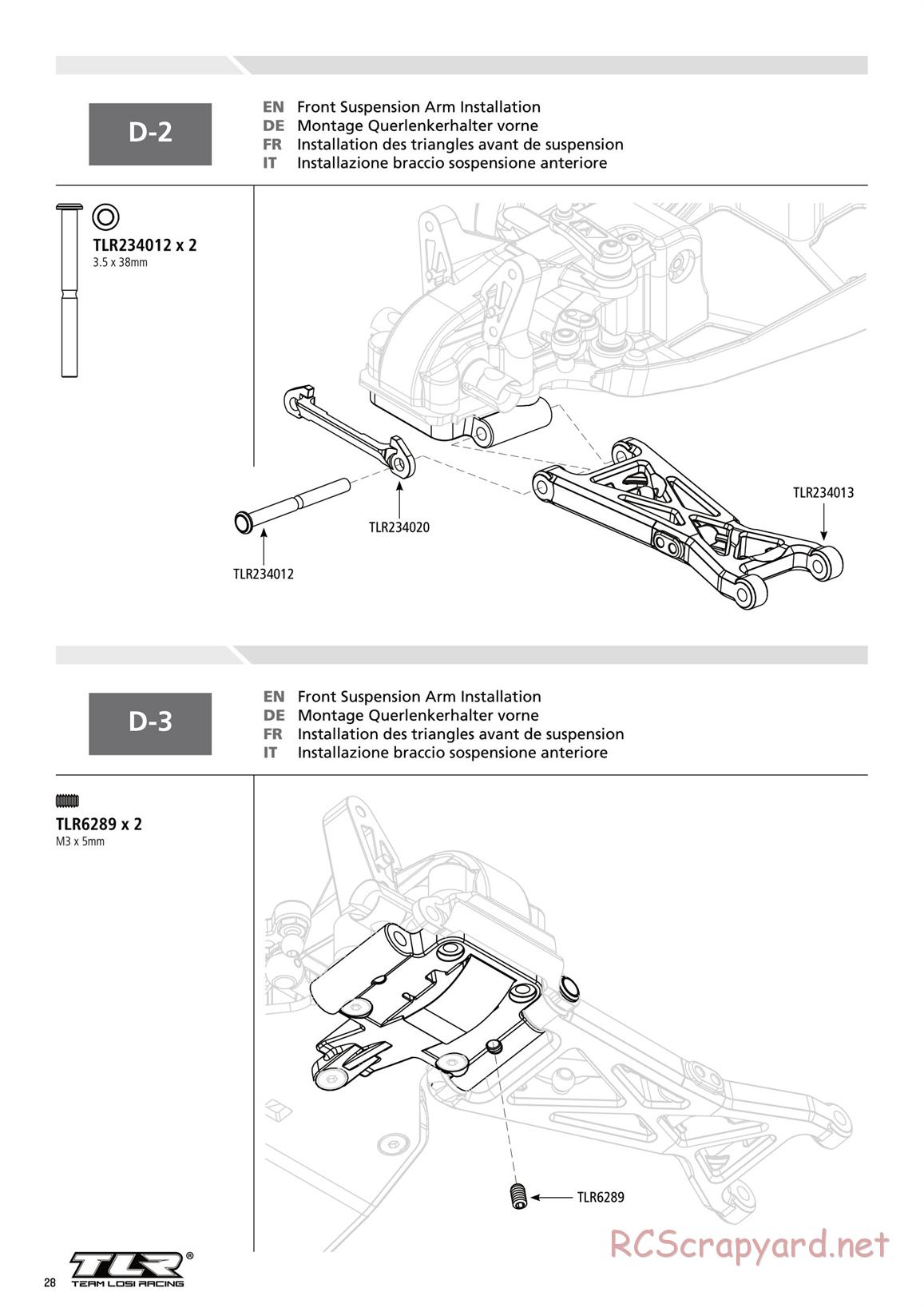 Team Losi - TLR 22-4 - Manual - Page 28