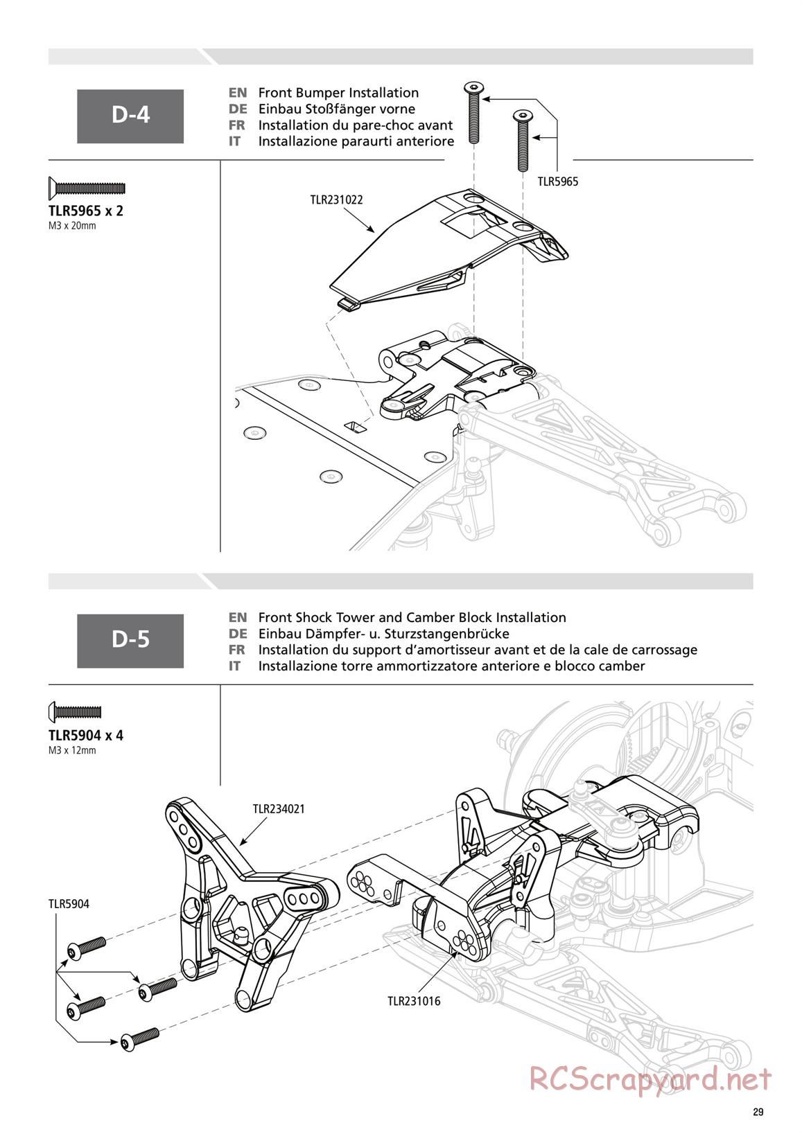 Team Losi - TLR 22-4 - Manual - Page 29