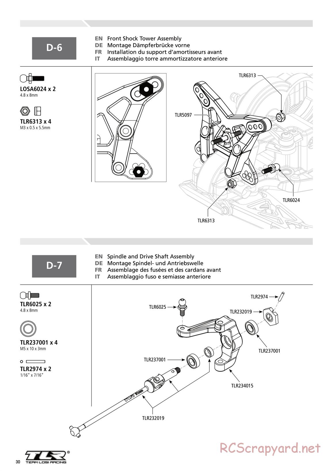 Team Losi - TLR 22-4 - Manual - Page 30