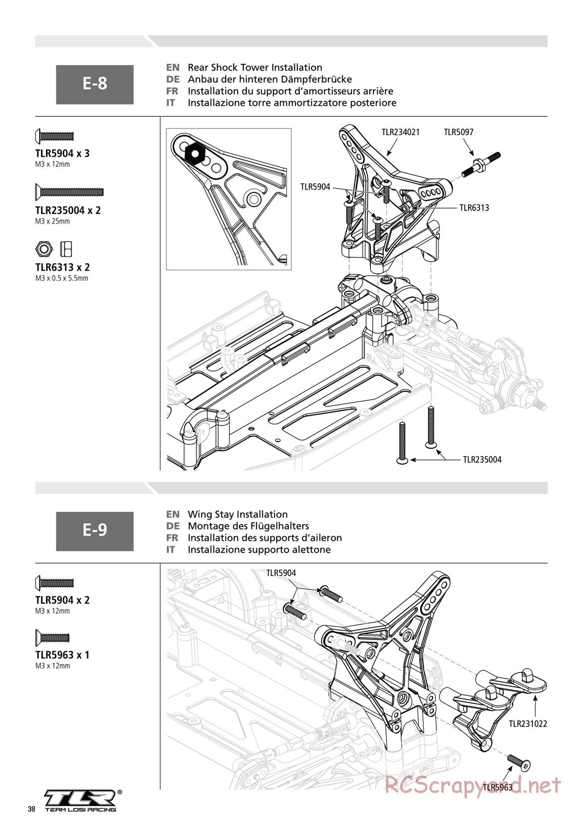 Team Losi - TLR 22-4 - Manual - Page 38