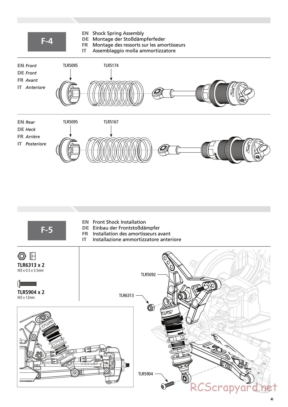 Team Losi - TLR 22-4 - Manual - Page 41