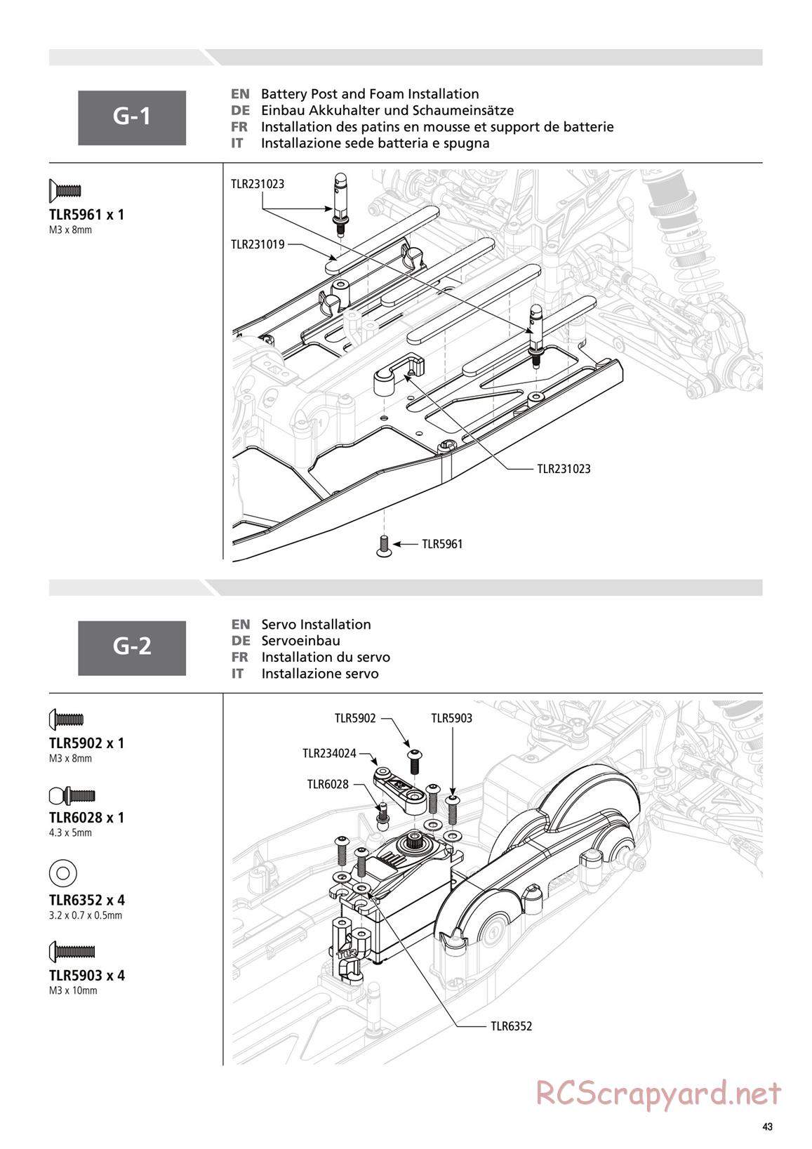 Team Losi - TLR 22-4 - Manual - Page 43