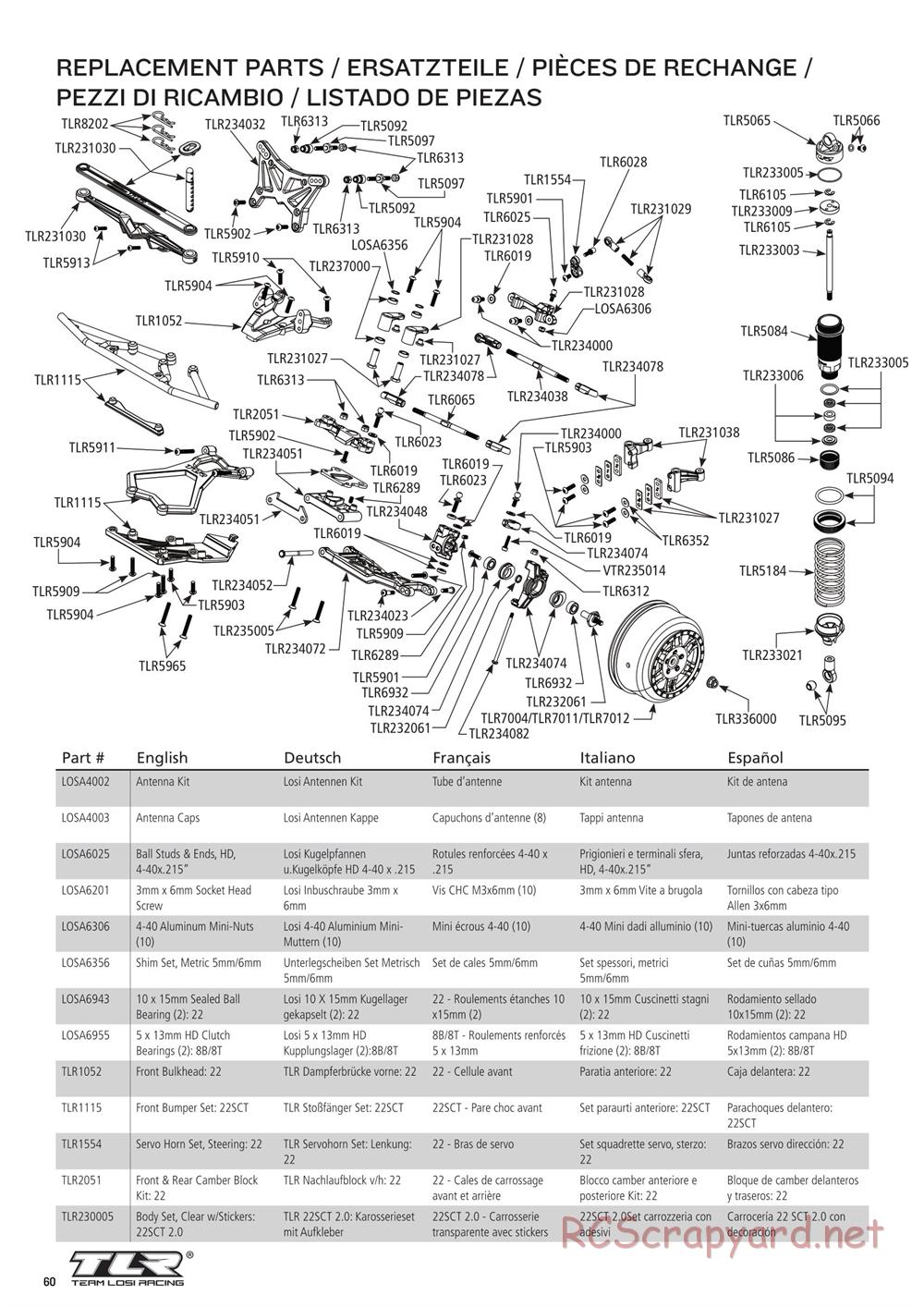 Team Losi - 22SCT 3.0 Race - Manual - Page 1