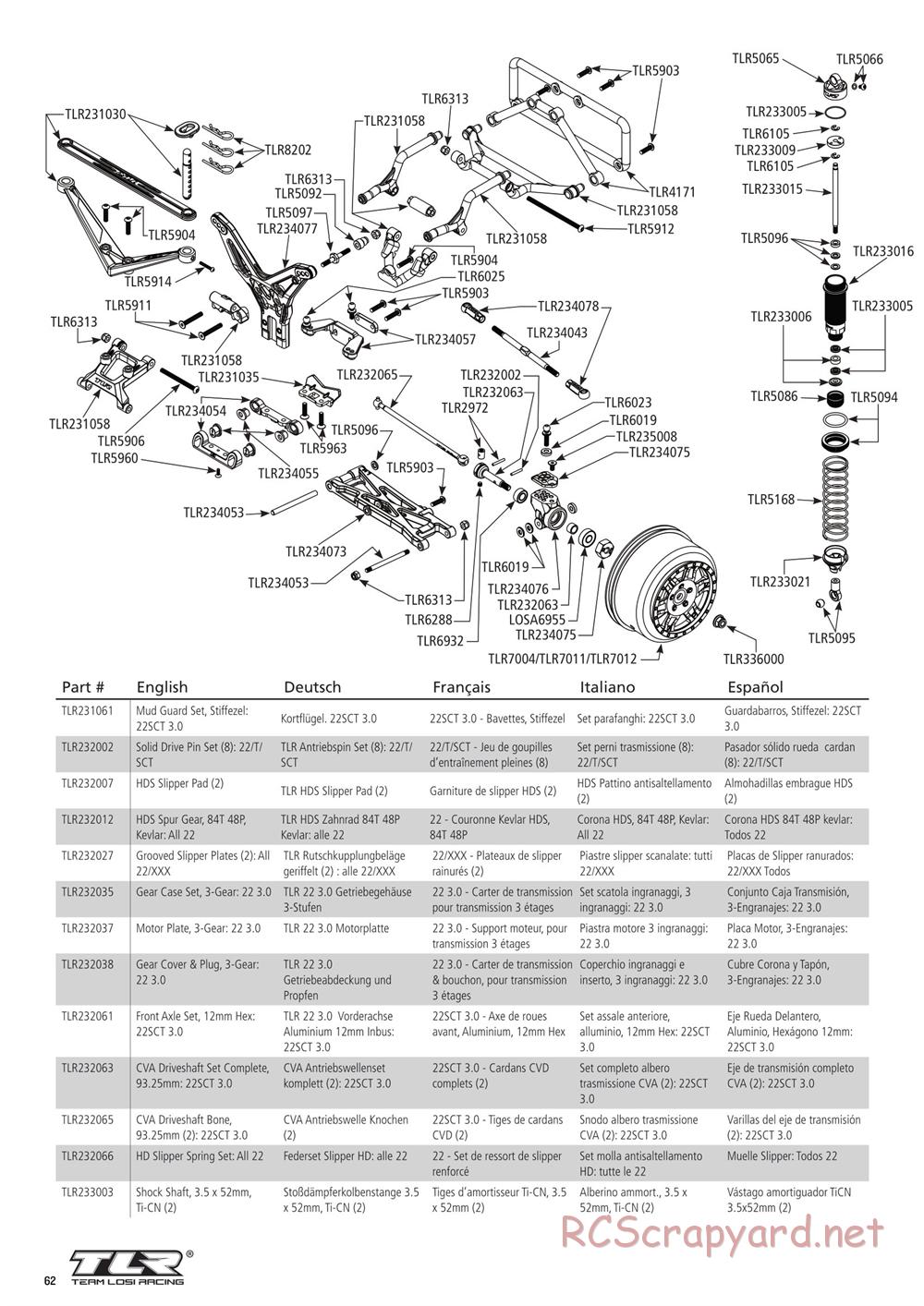 Team Losi - 22SCT 3.0 Race - Manual - Page 3