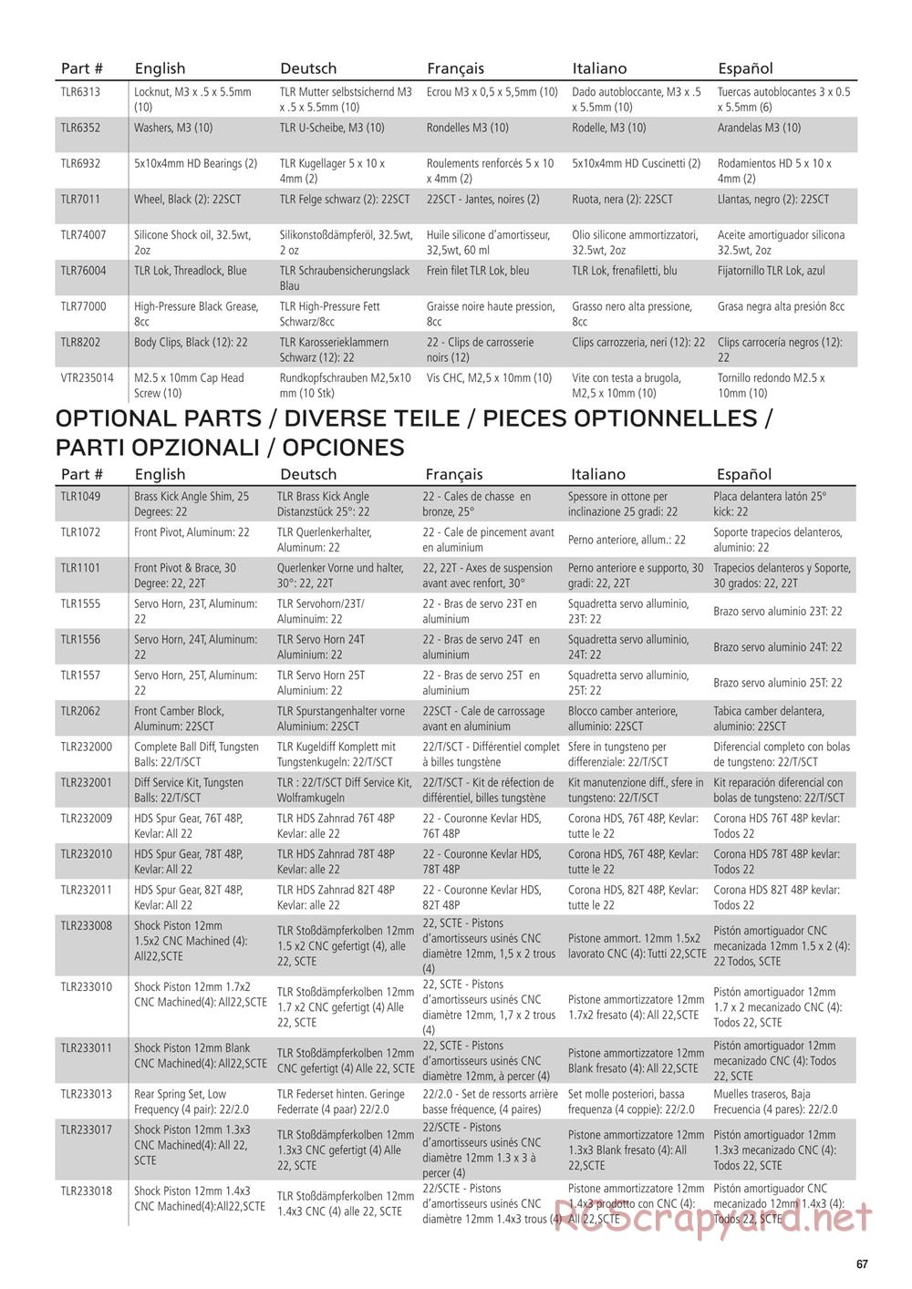 Team Losi - 22SCT 3.0 Race - Manual - Page 8