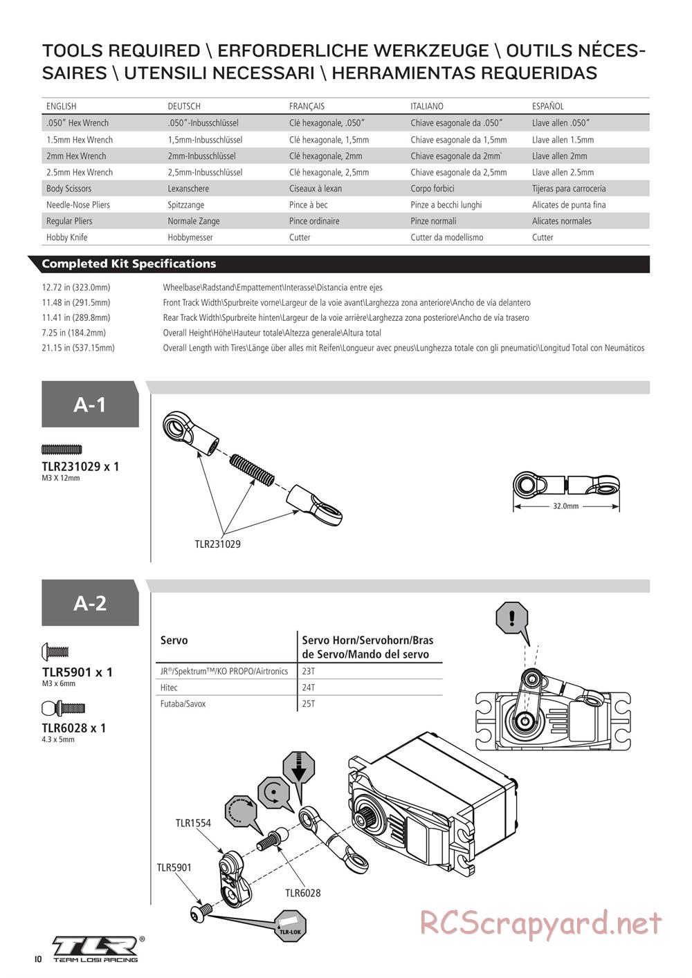 Team Losi - 22SCT 3.0 Race - Manual - Page 10