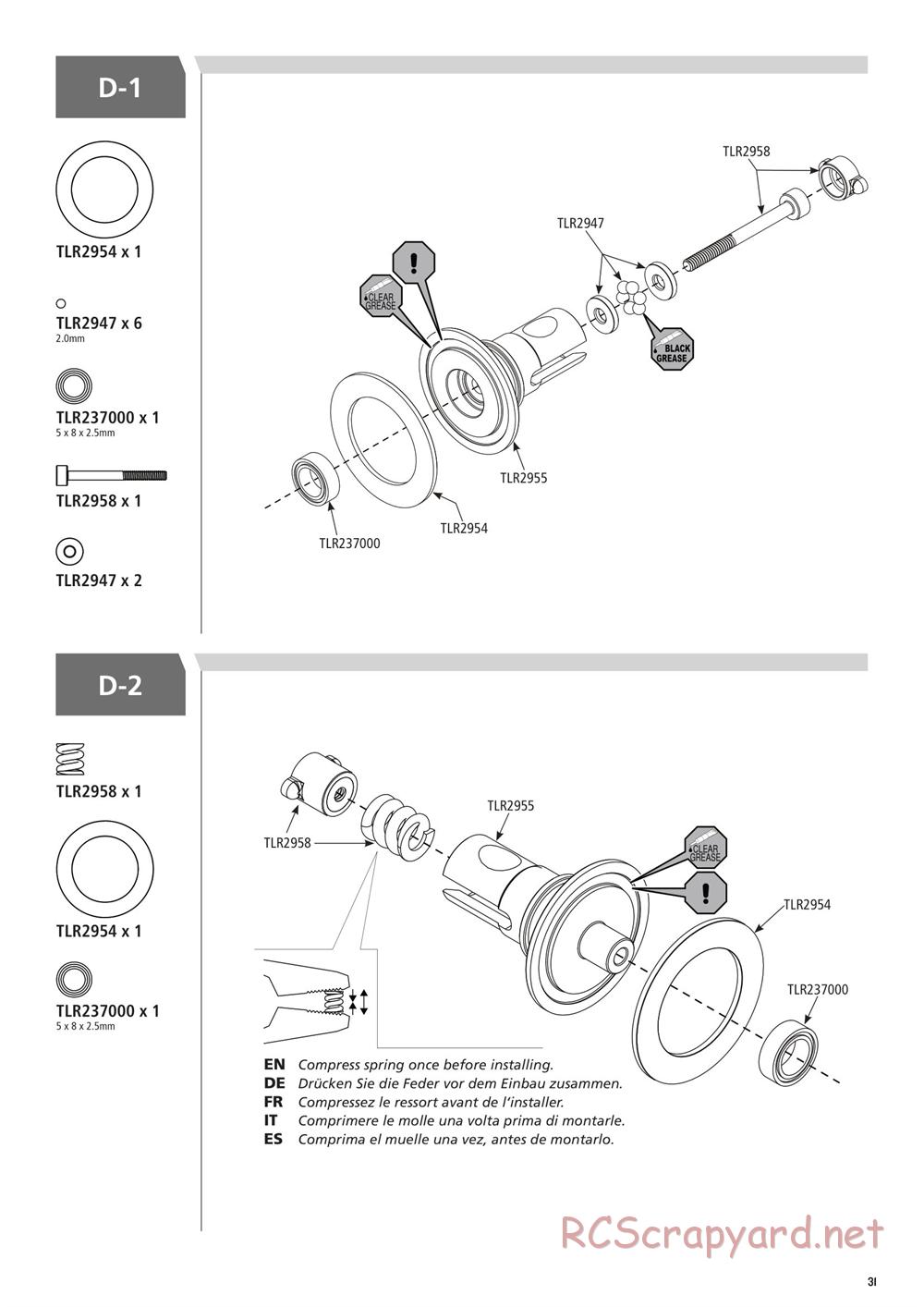 Team Losi - 22SCT 3.0 Race - Manual - Page 31