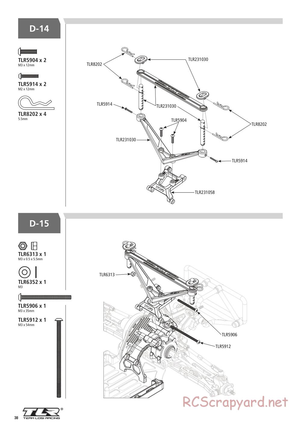 Team Losi - 22SCT 3.0 Race - Manual - Page 38