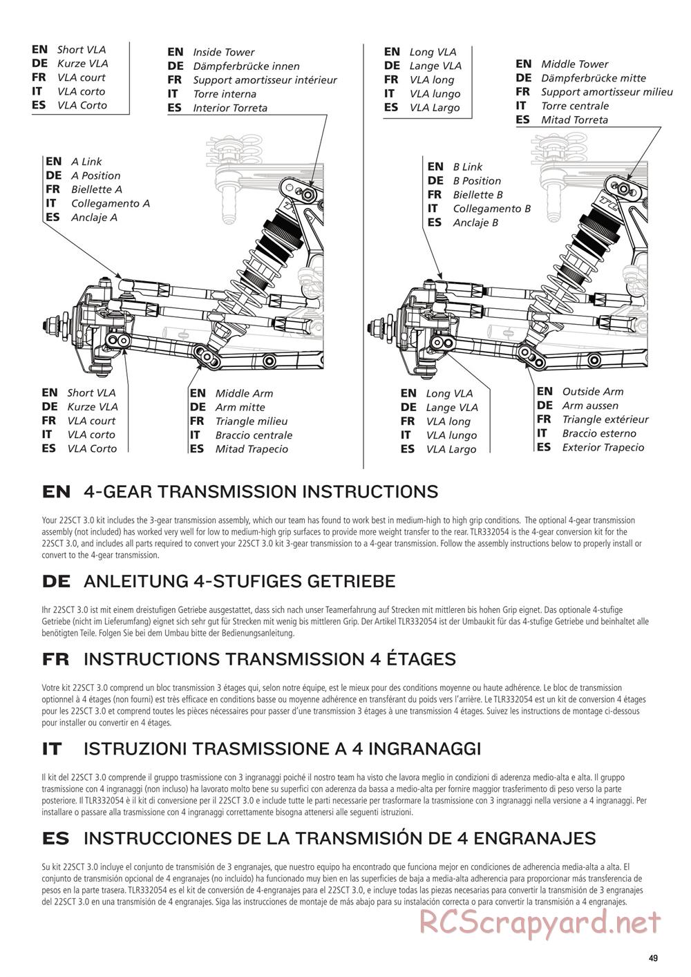 Team Losi - 22SCT 3.0 Race - Manual - Page 49