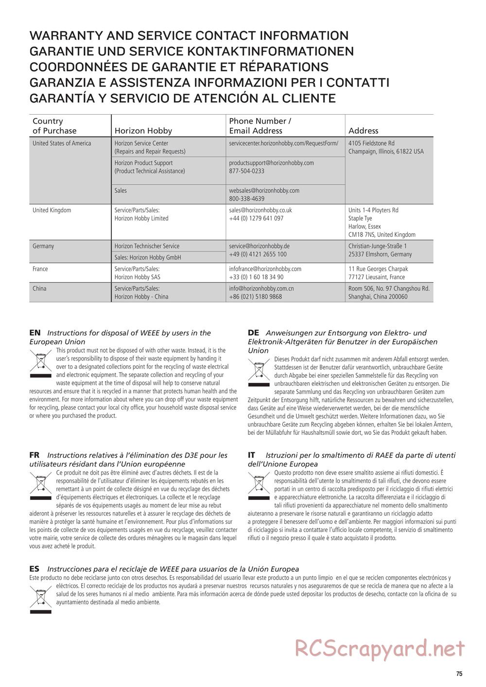 Team Losi - 22SCT 3.0 Race - Manual - Page 75