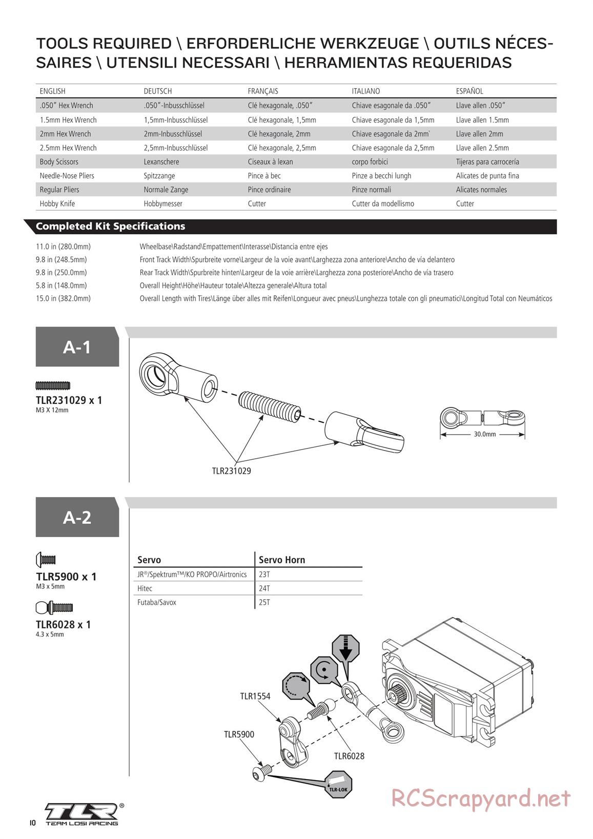 Team Losi - TLR 22 3.0 Spec Racer MM Race - Manual - Page 10