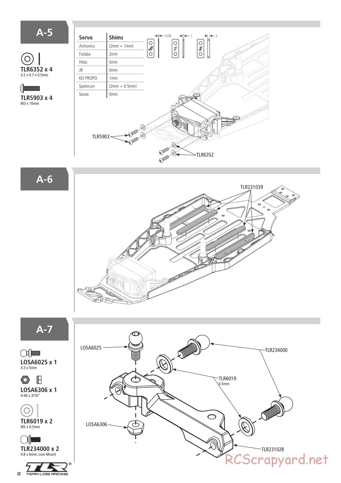 Team Losi - TLR 22 3.0 Spec Racer MM Race - Manual - Page 12