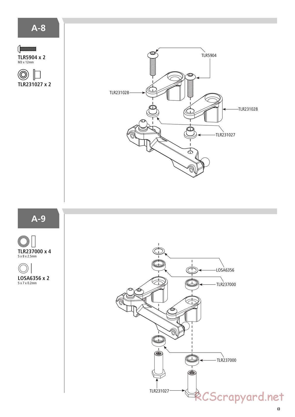 Team Losi - TLR 22 3.0 Spec Racer MM Race - Manual - Page 13