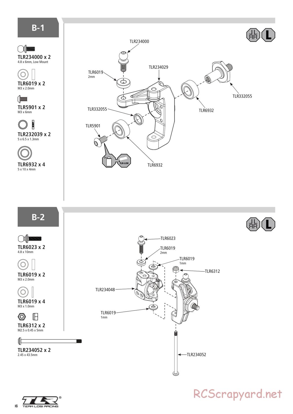 Team Losi - TLR 22 3.0 Spec Racer MM Race - Manual - Page 16