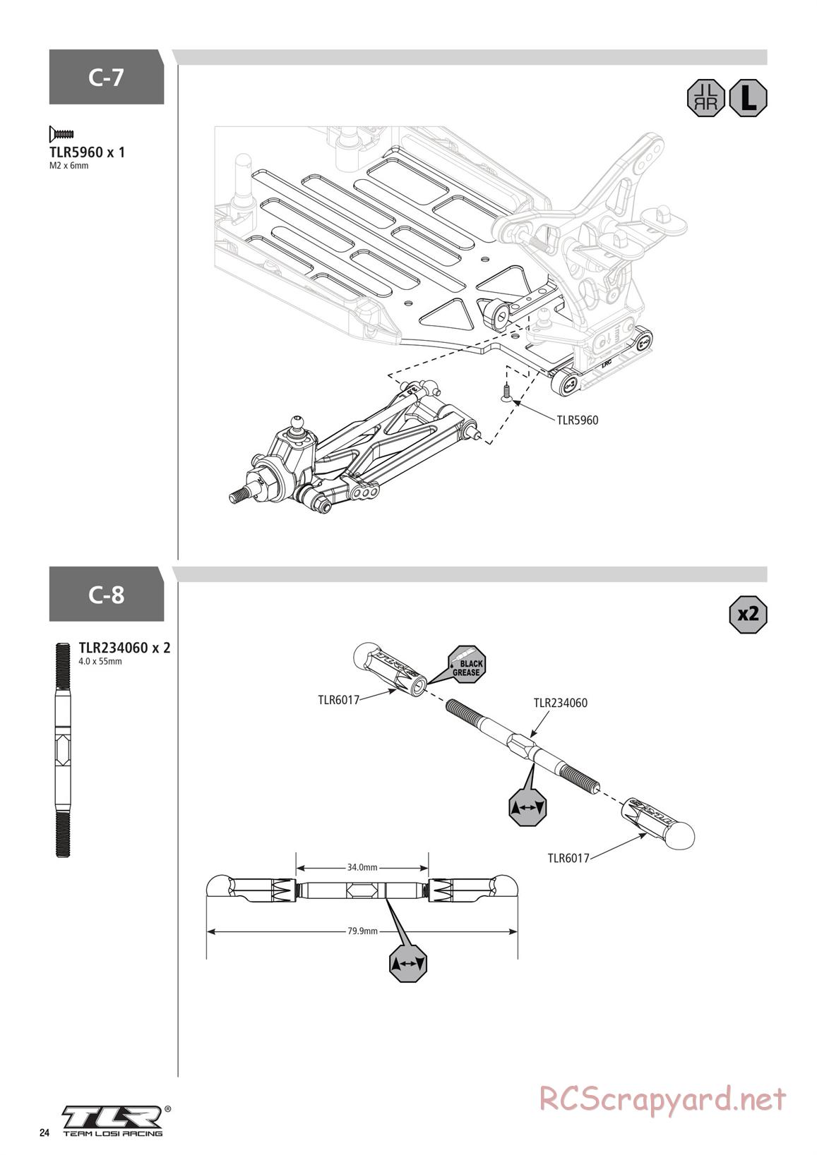 Team Losi - TLR 22 3.0 Spec Racer MM Race - Manual - Page 24
