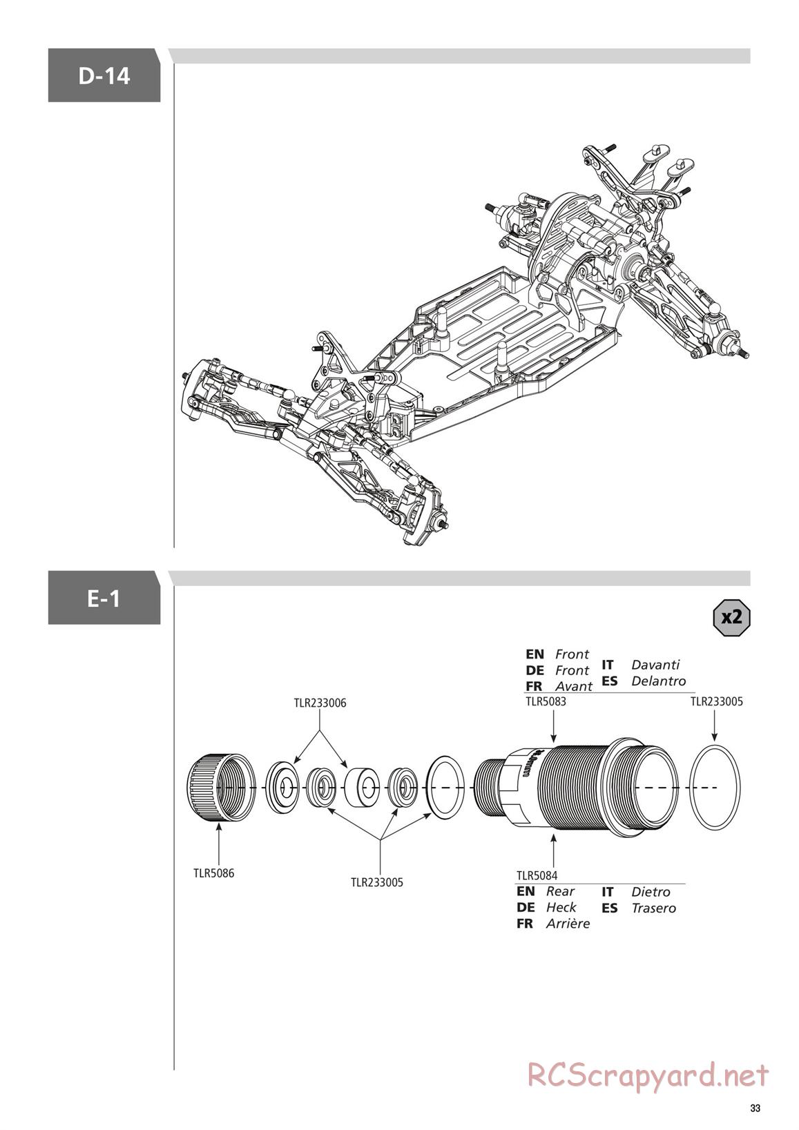 Team Losi - TLR 22 3.0 Spec Racer MM Race - Manual - Page 33