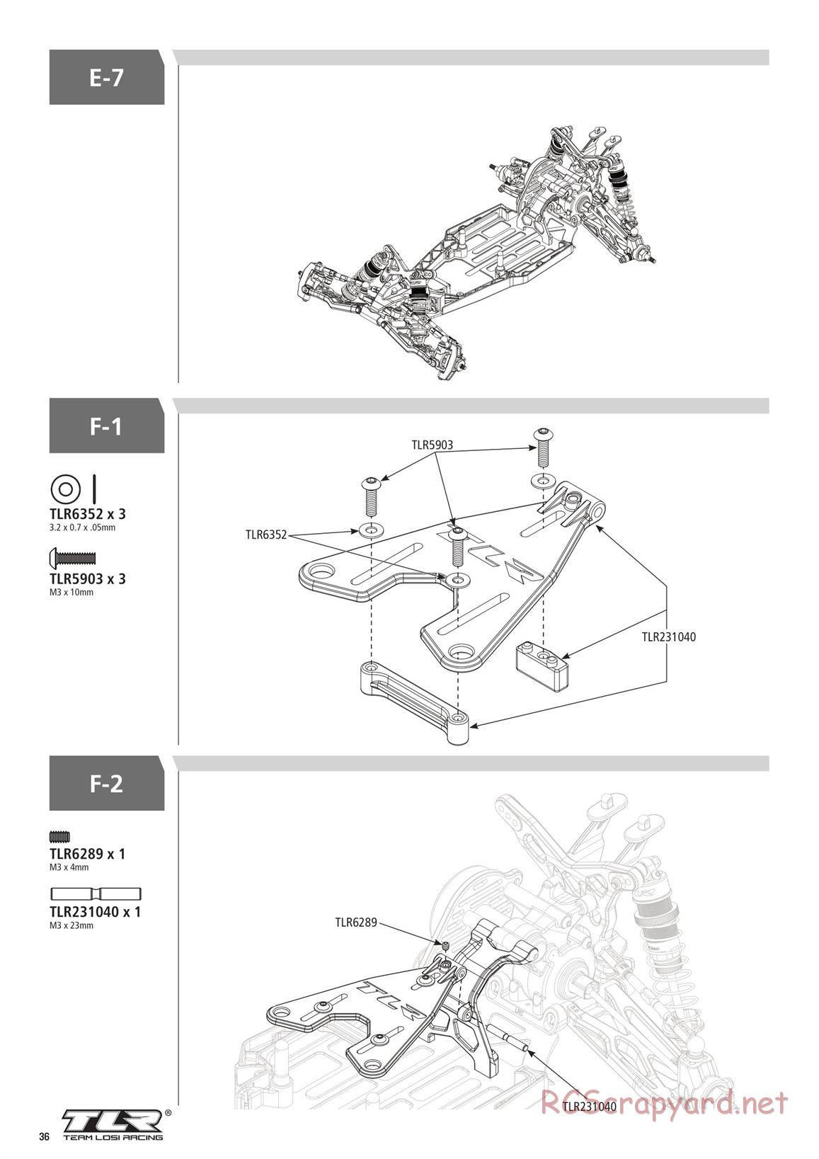 Team Losi - TLR 22 3.0 Spec Racer MM Race - Manual - Page 36