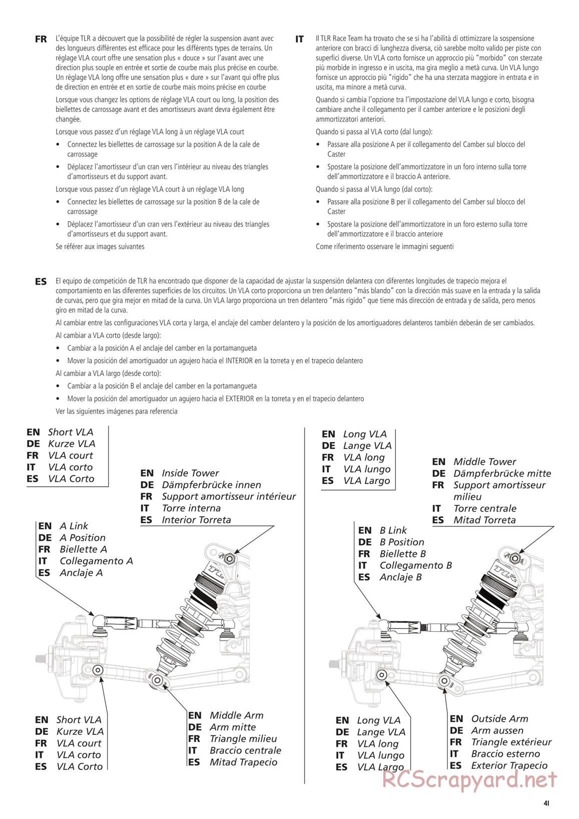 Team Losi - TLR 22 3.0 Spec Racer MM Race - Manual - Page 41