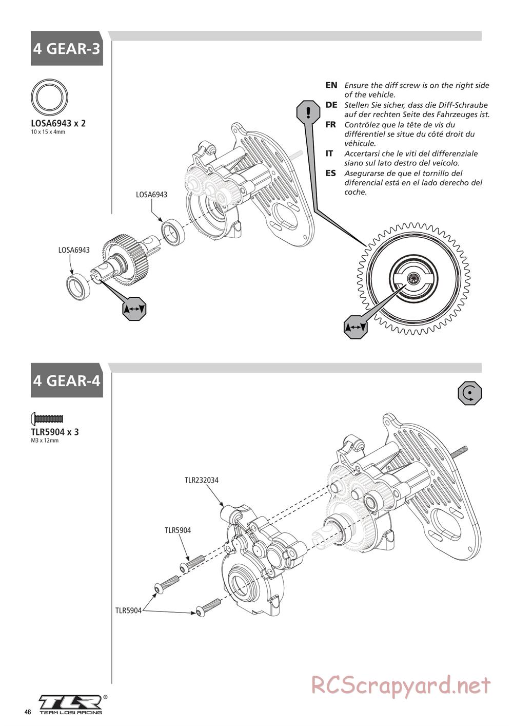 Team Losi - 22T 3.0 MM Race - Manual - Page 46