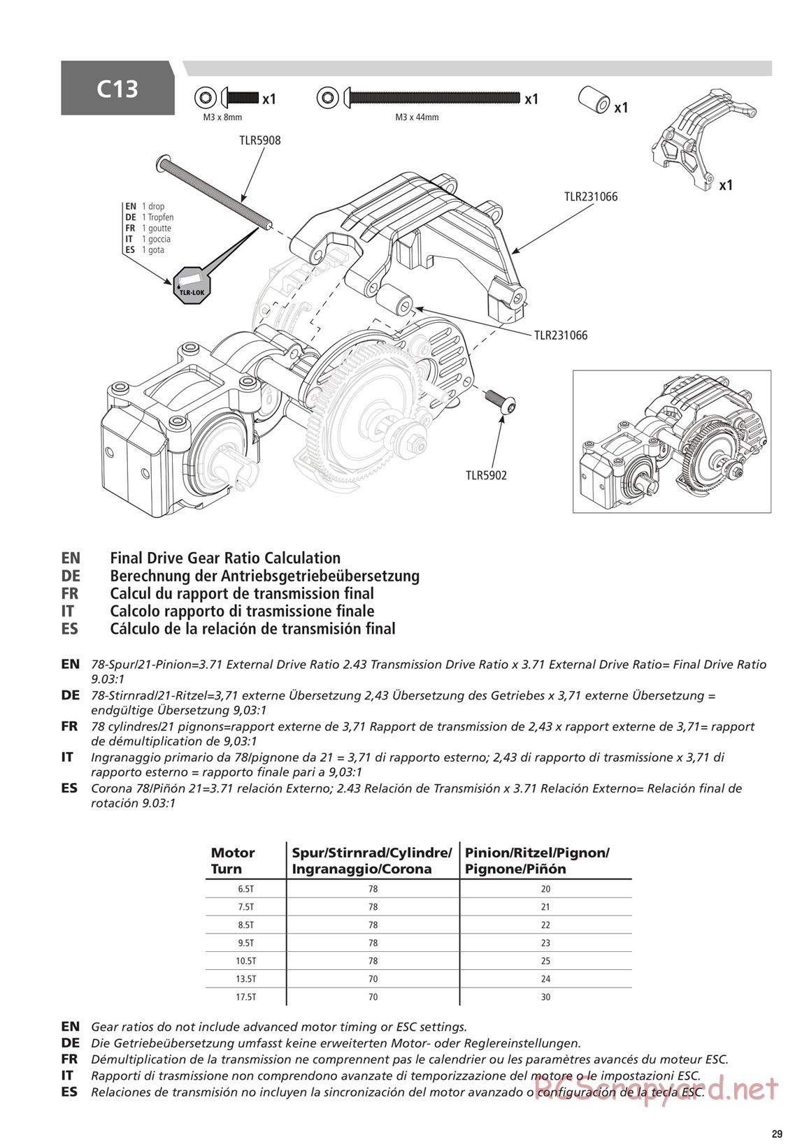 Team Losi - TLR 22 4.0 Race - Manual - Page 29