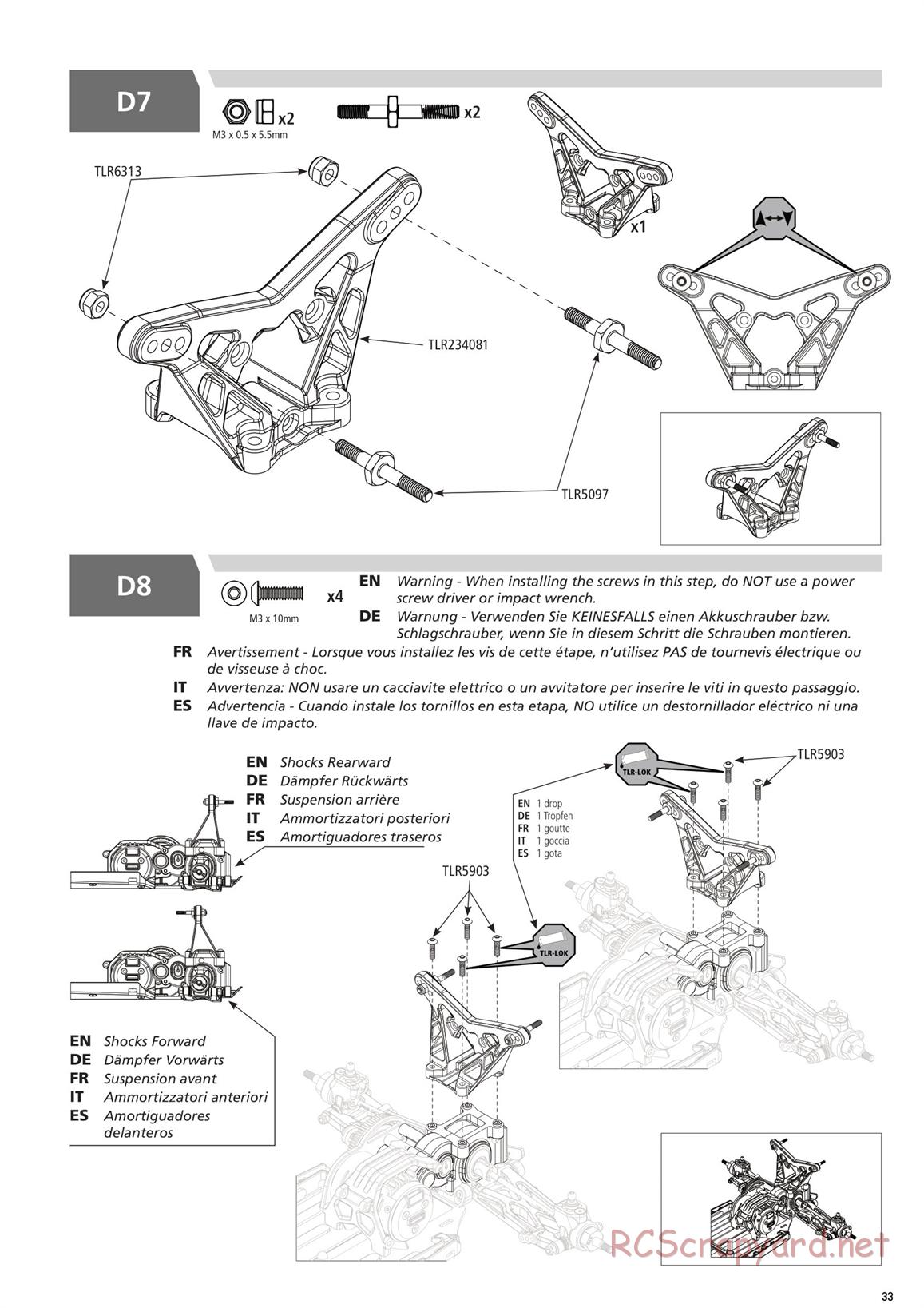 Team Losi - TLR 22 4.0 Race - Manual - Page 33