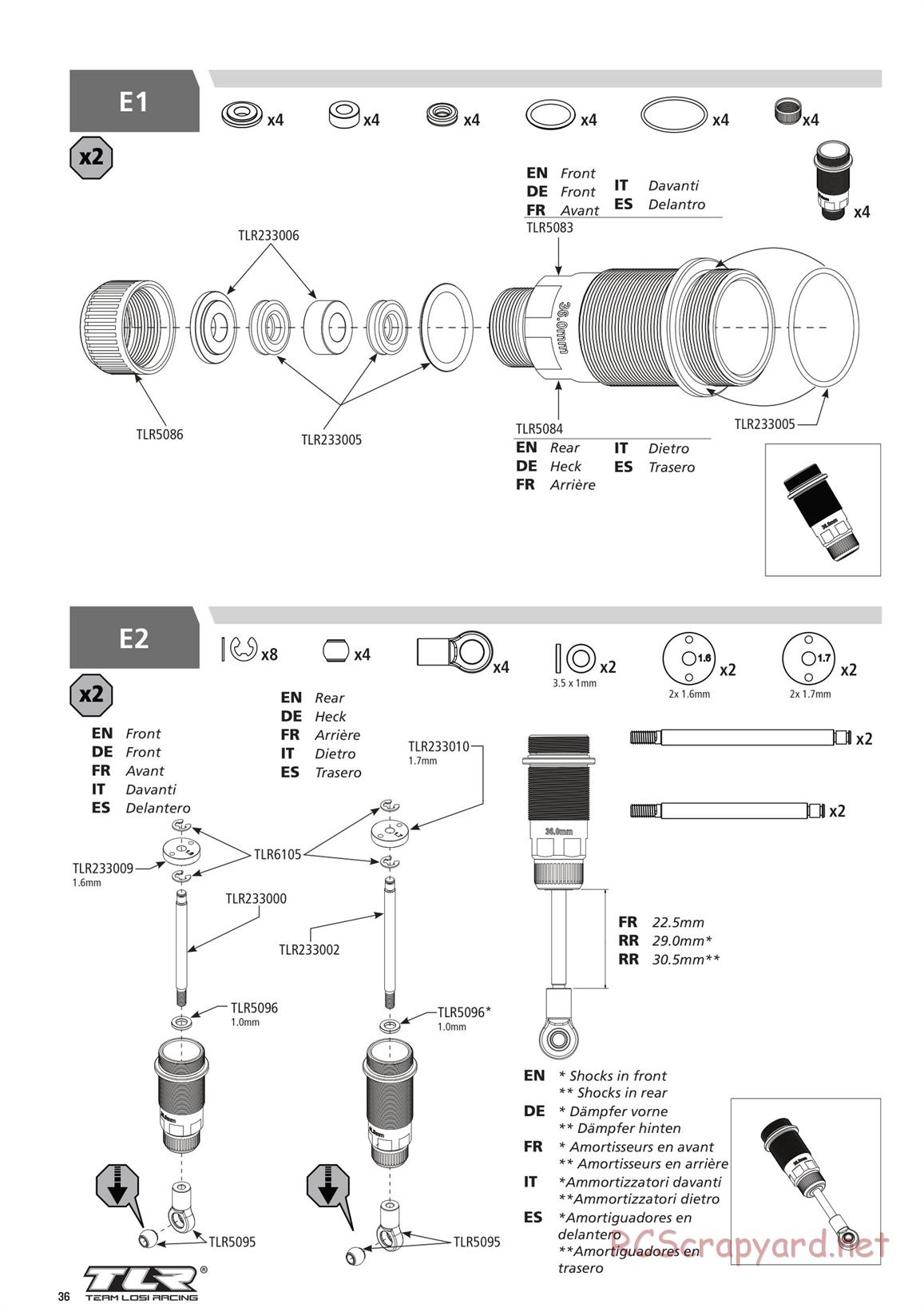 Team Losi - TLR 22 4.0 Race - Manual - Page 36