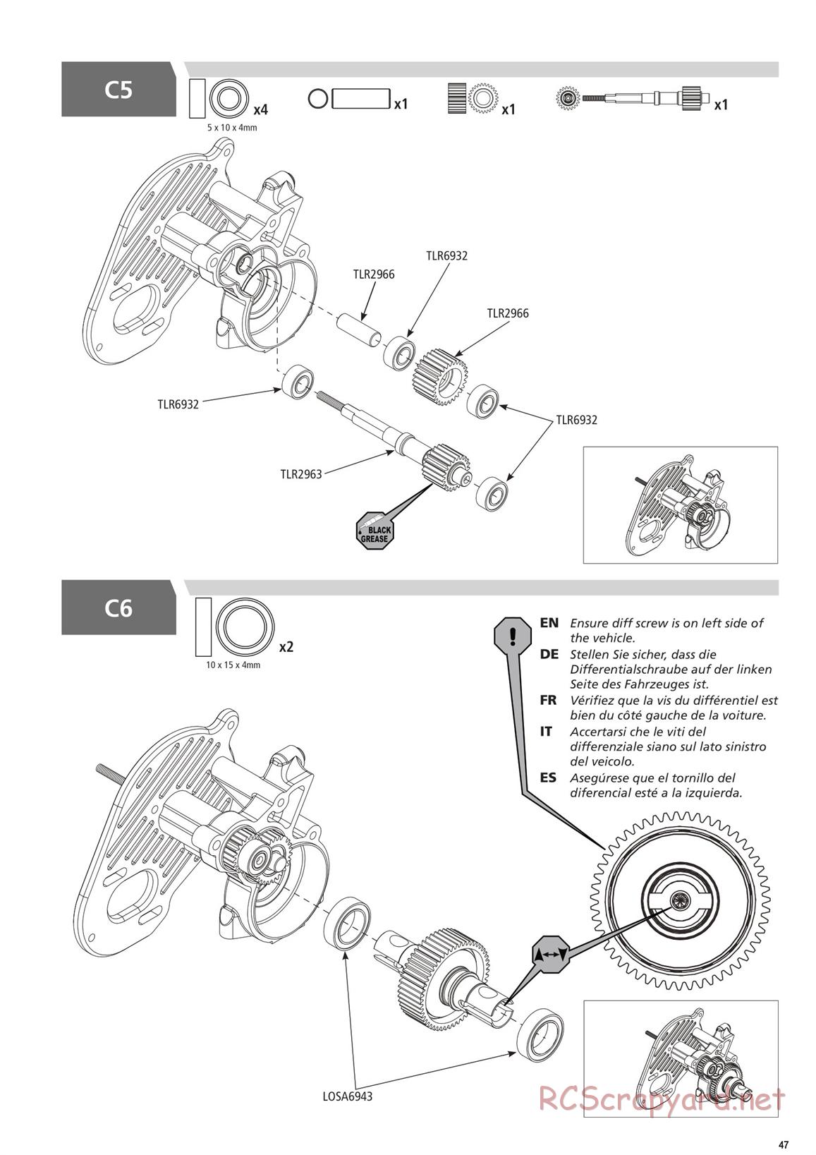 Team Losi - TLR 22 4.0 Race - Manual - Page 47