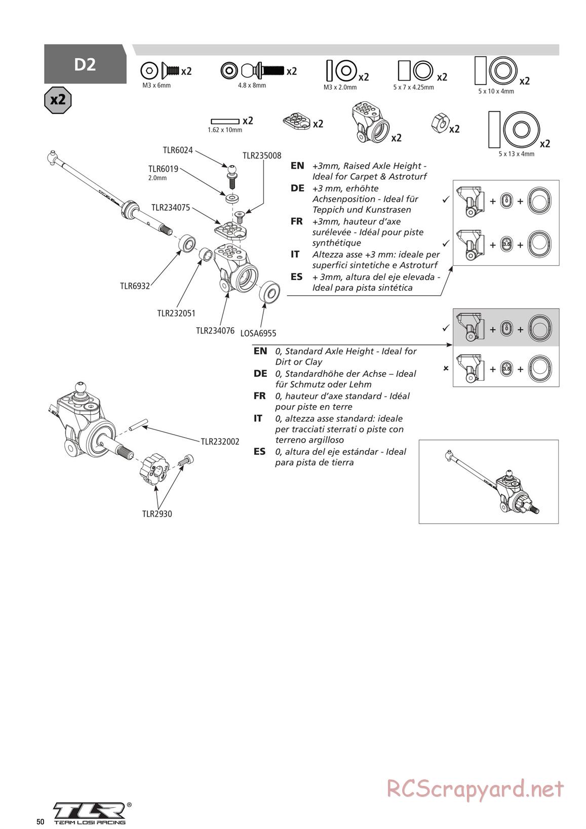 Team Losi - TLR 22 4.0 Race - Manual - Page 50