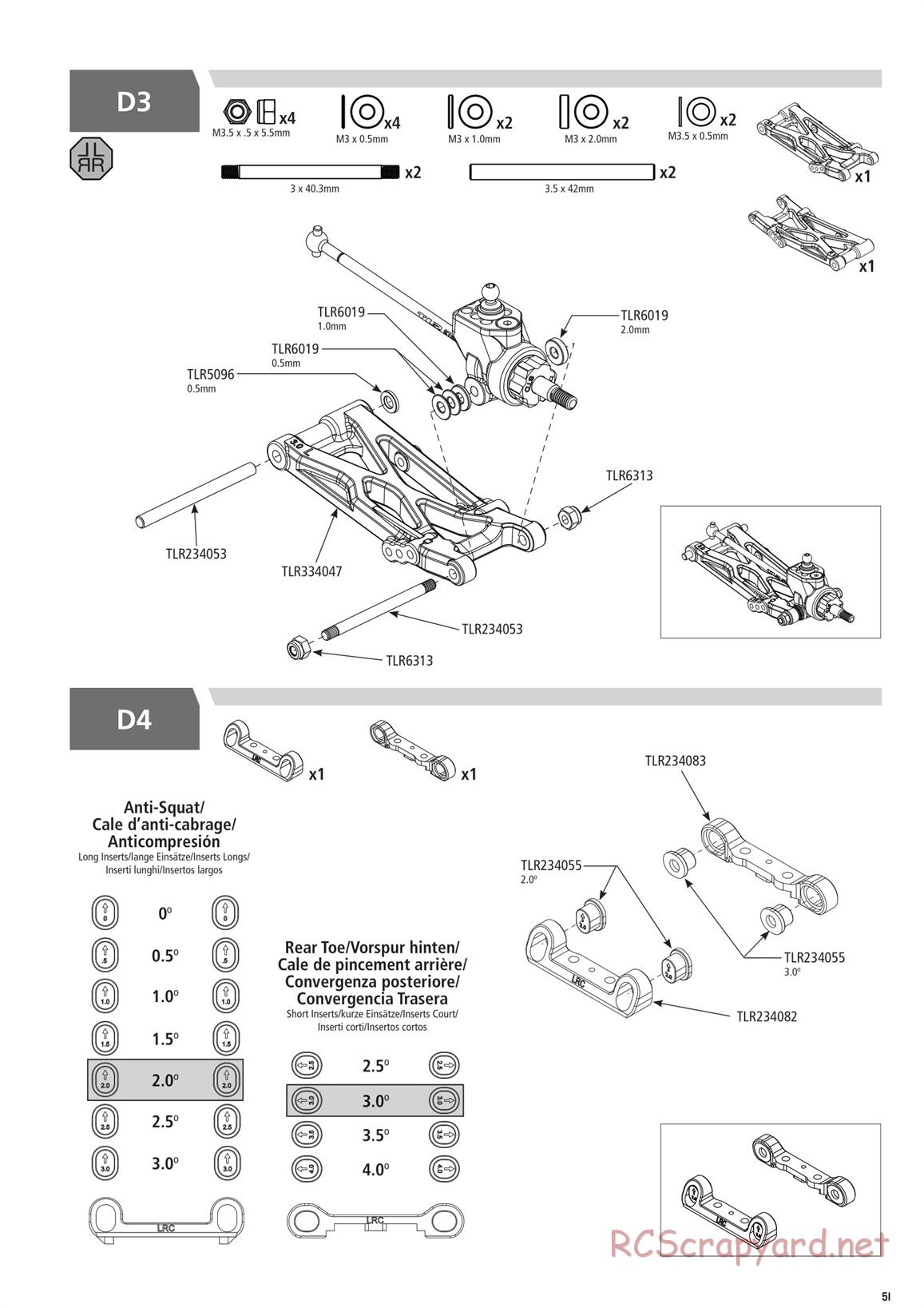 Team Losi - TLR 22 4.0 Race - Manual - Page 51