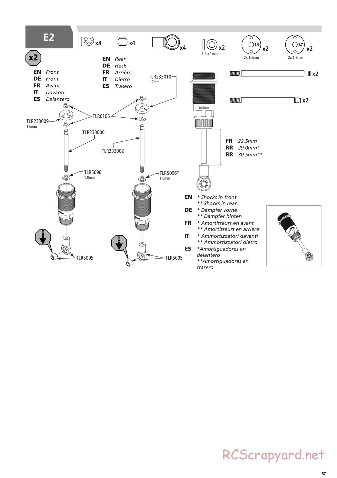 Team Losi - TLR 22 4.0 Race - Manual - Page 57