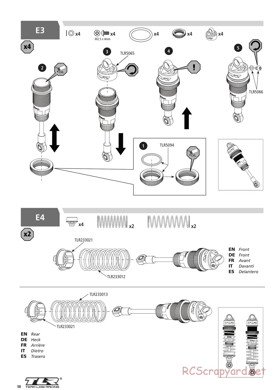 Team Losi - TLR 22 4.0 Race - Manual - Page 58