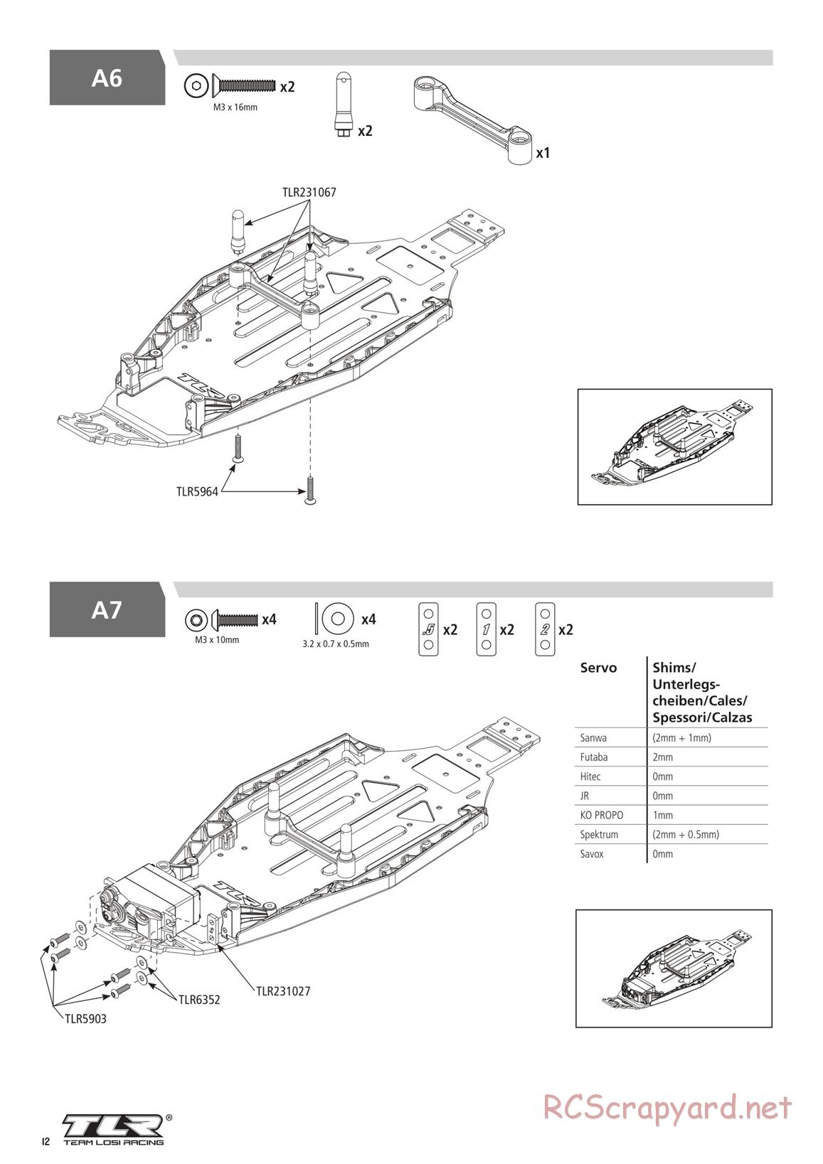 Team Losi - TLR 22 4.0 SR Race Spec - Manual - Page 12