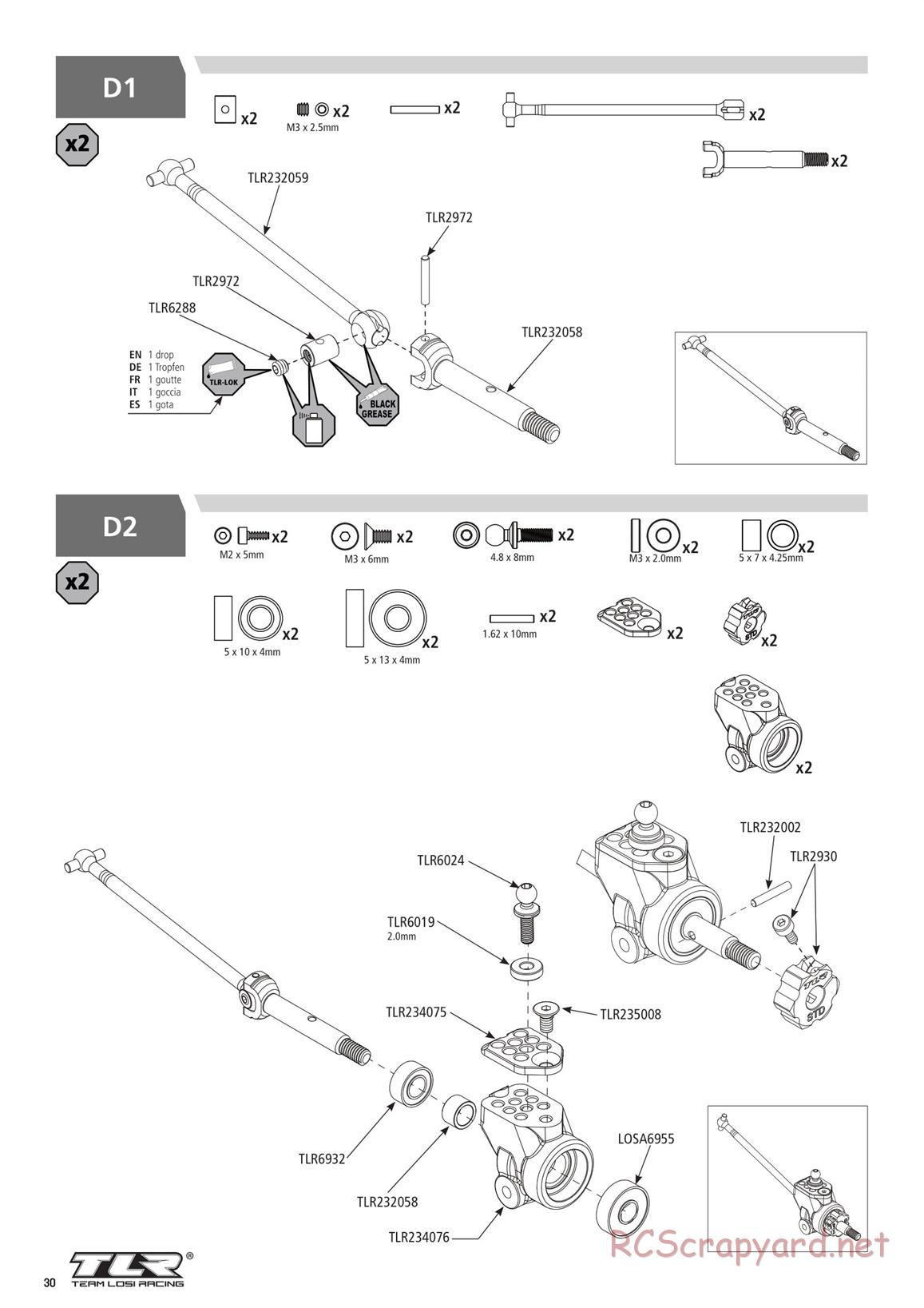 Team Losi - TLR 22 4.0 SR Race Spec - Manual - Page 30