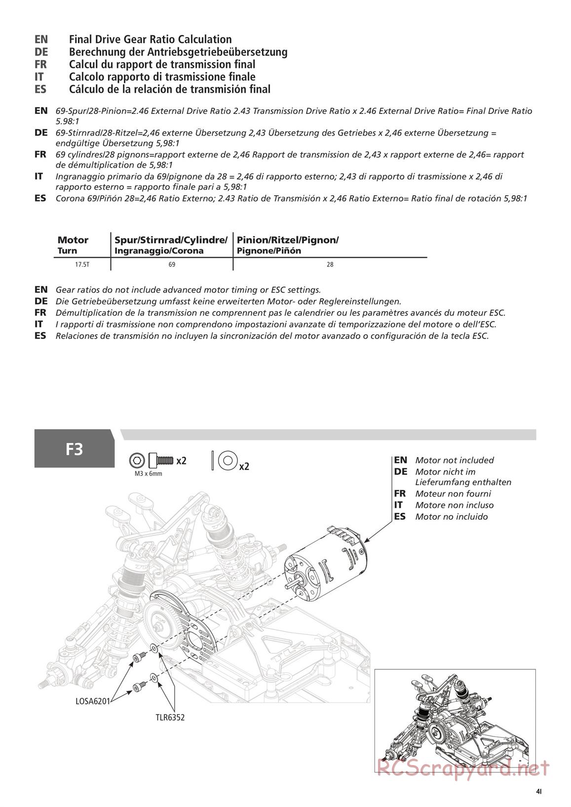 Team Losi - TLR 22 4.0 SR Race Spec - Manual - Page 41