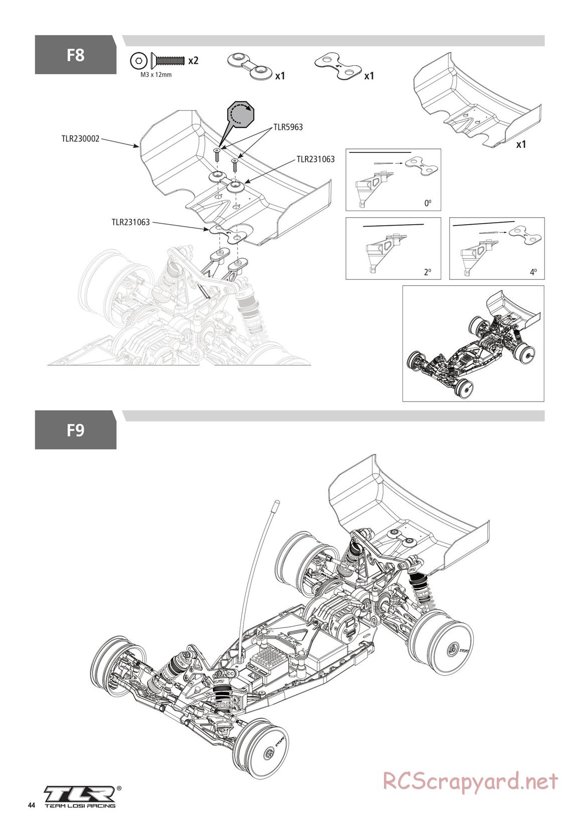 Team Losi - TLR 22 4.0 SR Race Spec - Manual - Page 44
